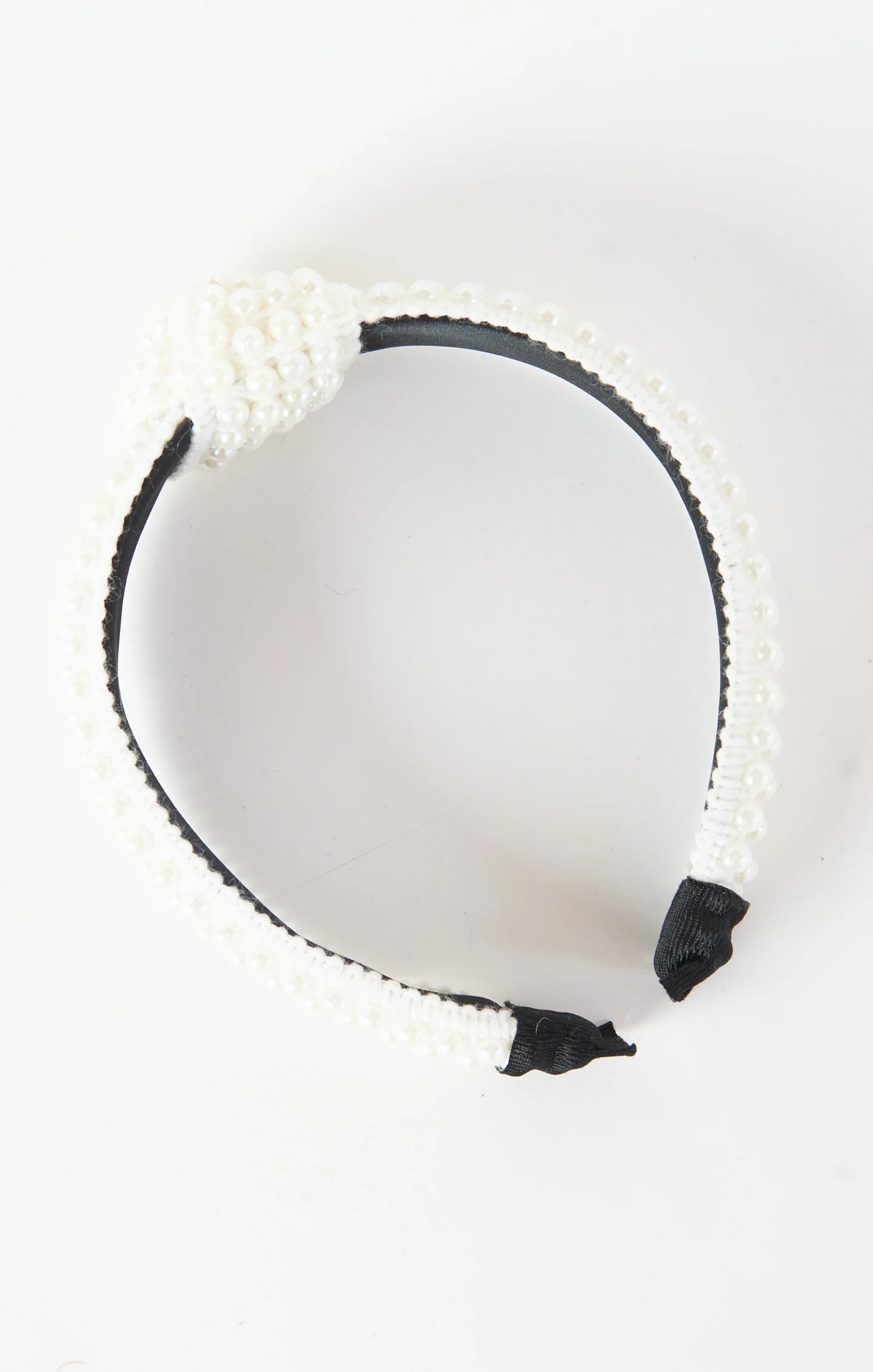 Milly Pearl Knotted Headband ~ White