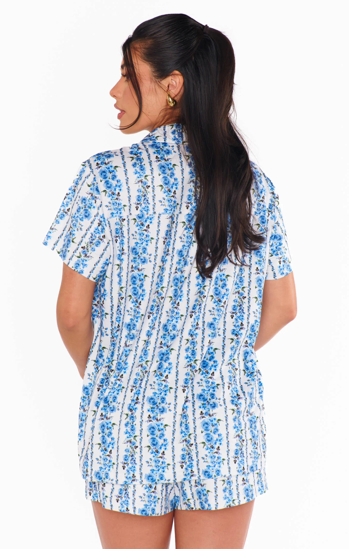 Sunday Morning PJ Set ~ Blue Bliss Stripe Knit