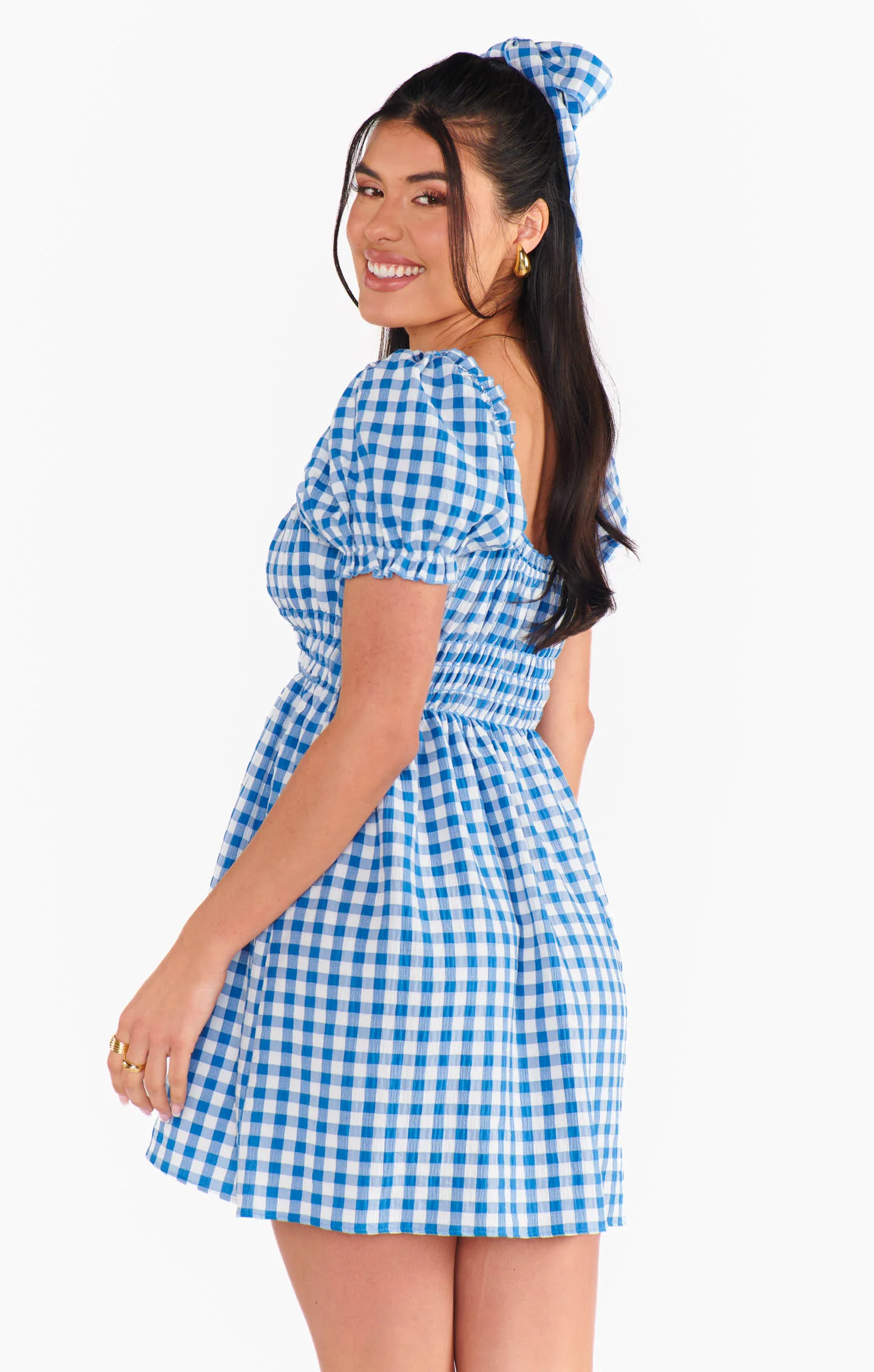 Esme Mini Dress ~ Blue Bounty Gingham