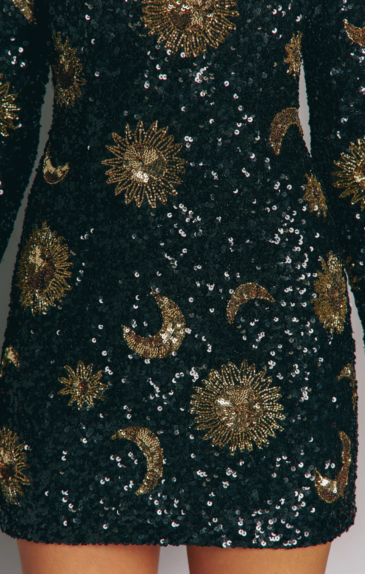 Mini Dress ~ Celestial Sequins Black