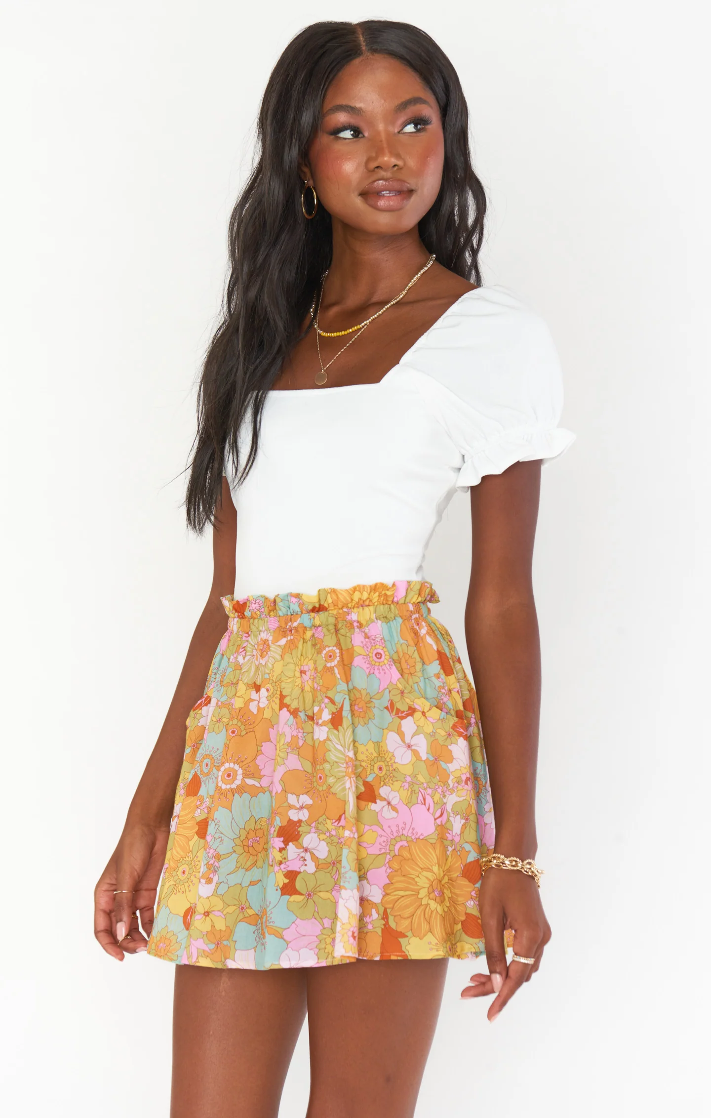 Swing Skirt ~ Groovy Blooms