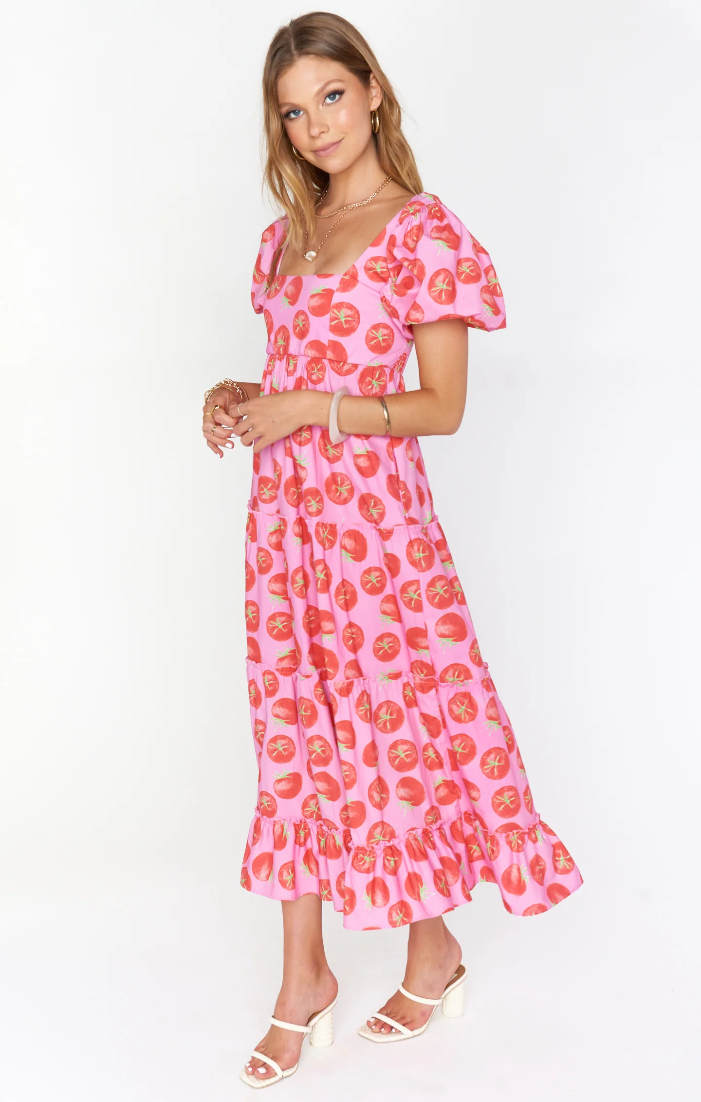 Trendy Midi Dress ~ Vibrant Red