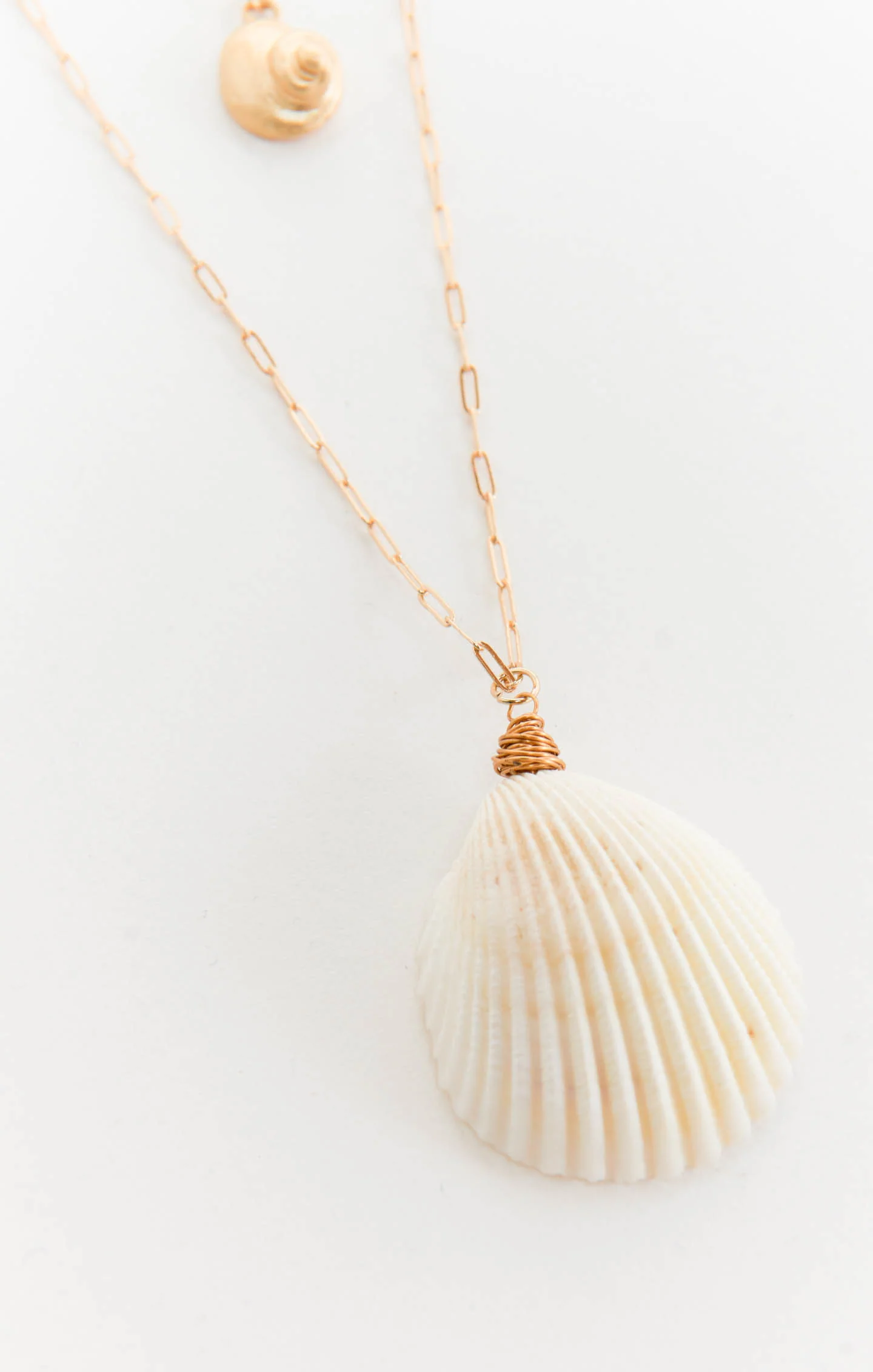Shell Chain Necklace ~ Gold