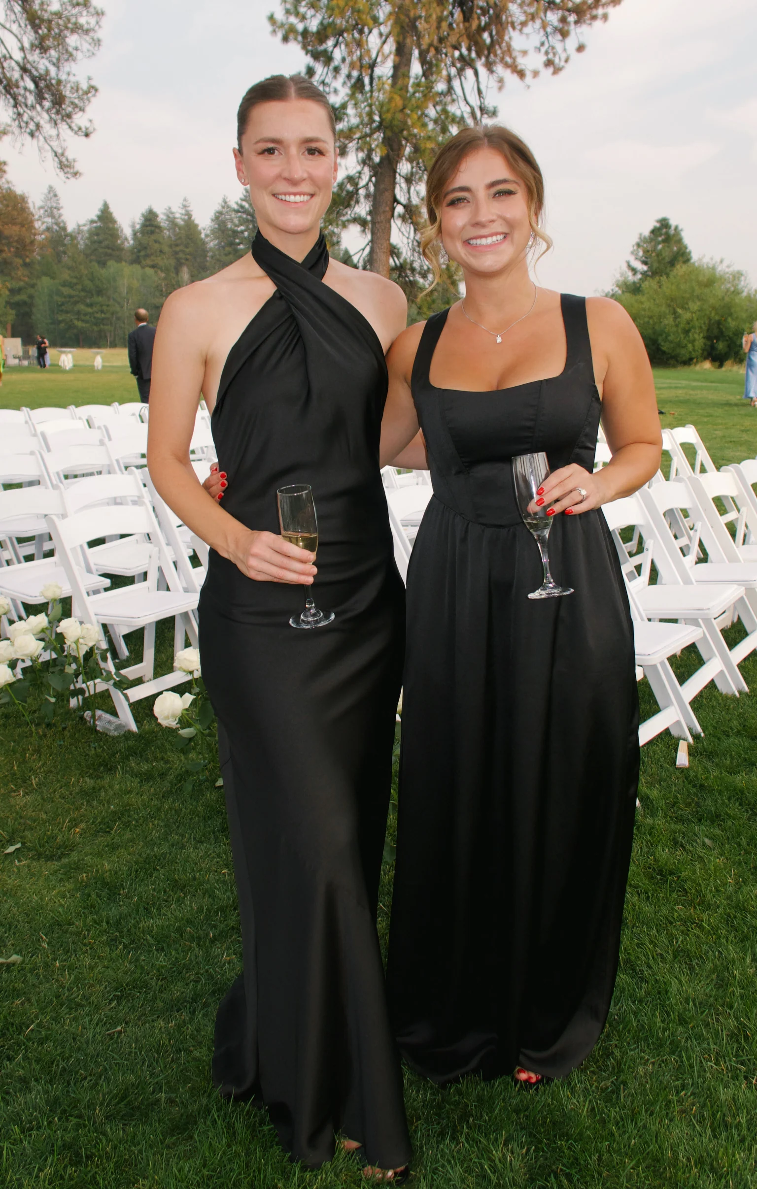 Maxi Dress ~ Black Satin