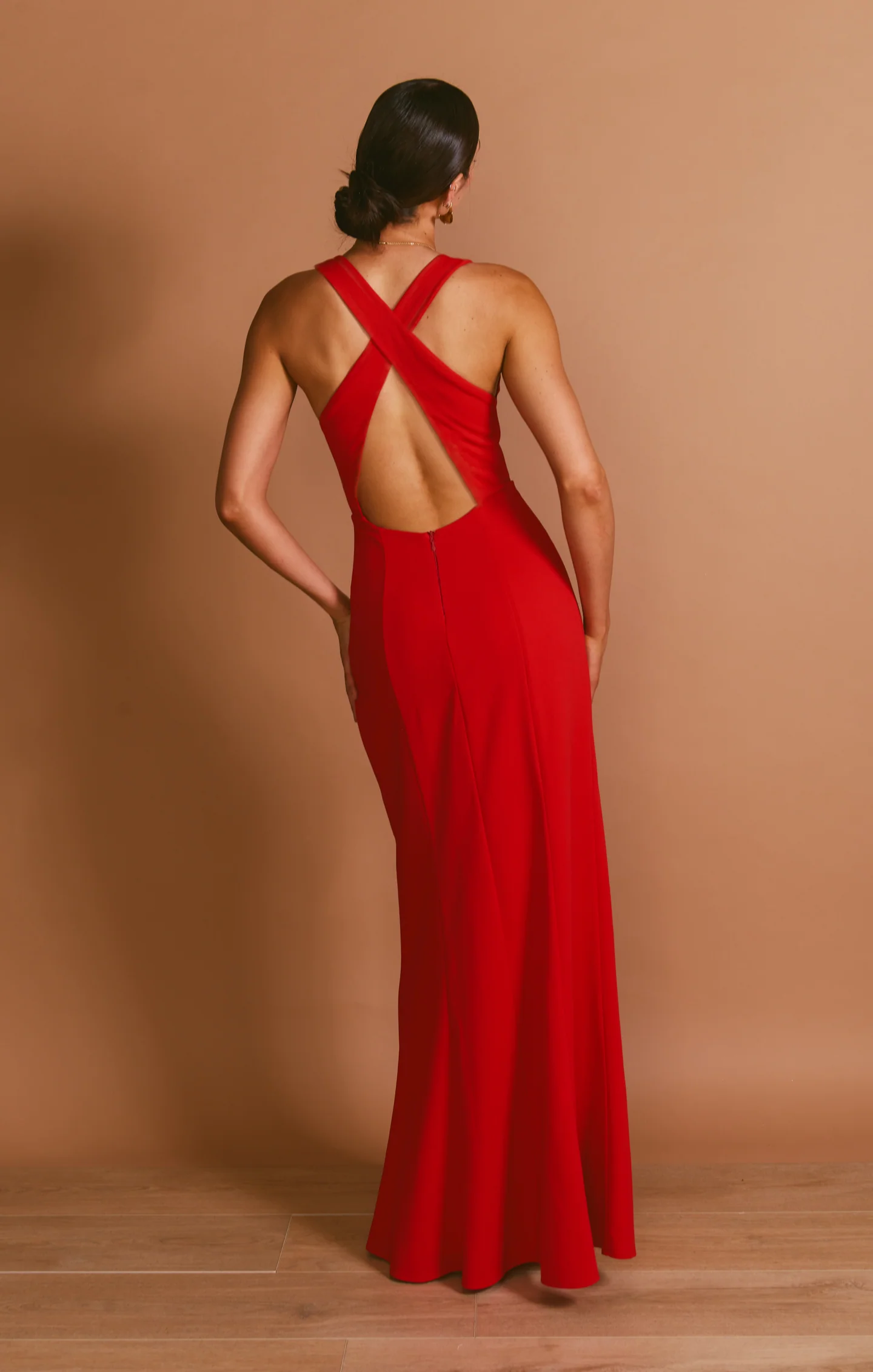 Rachel Maxi Dress ~ Red Stretch