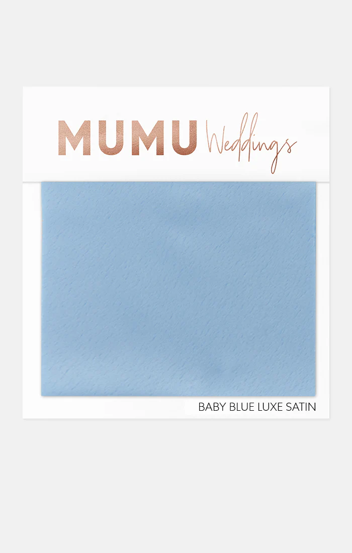 Wedding Fabric Sample ~ Light Blue Silk