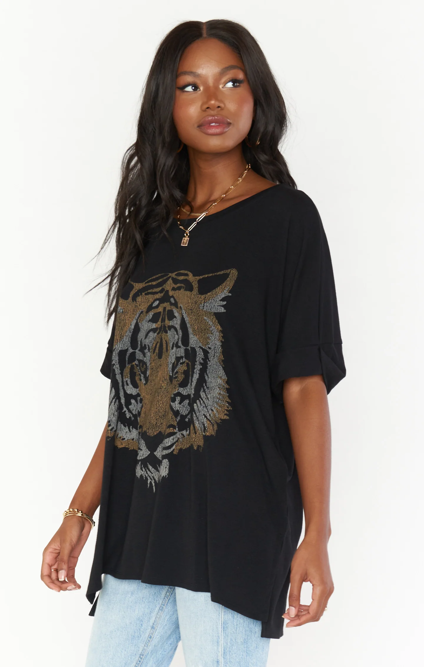 Talia Tee ~ Tiger Head Graphic