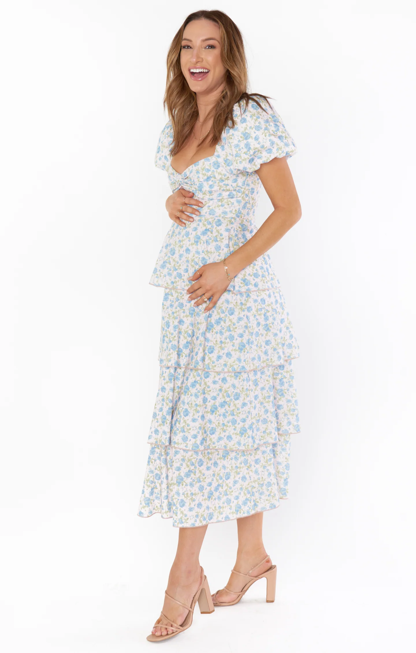 Va Va Midi Dress ~ Charming Rose