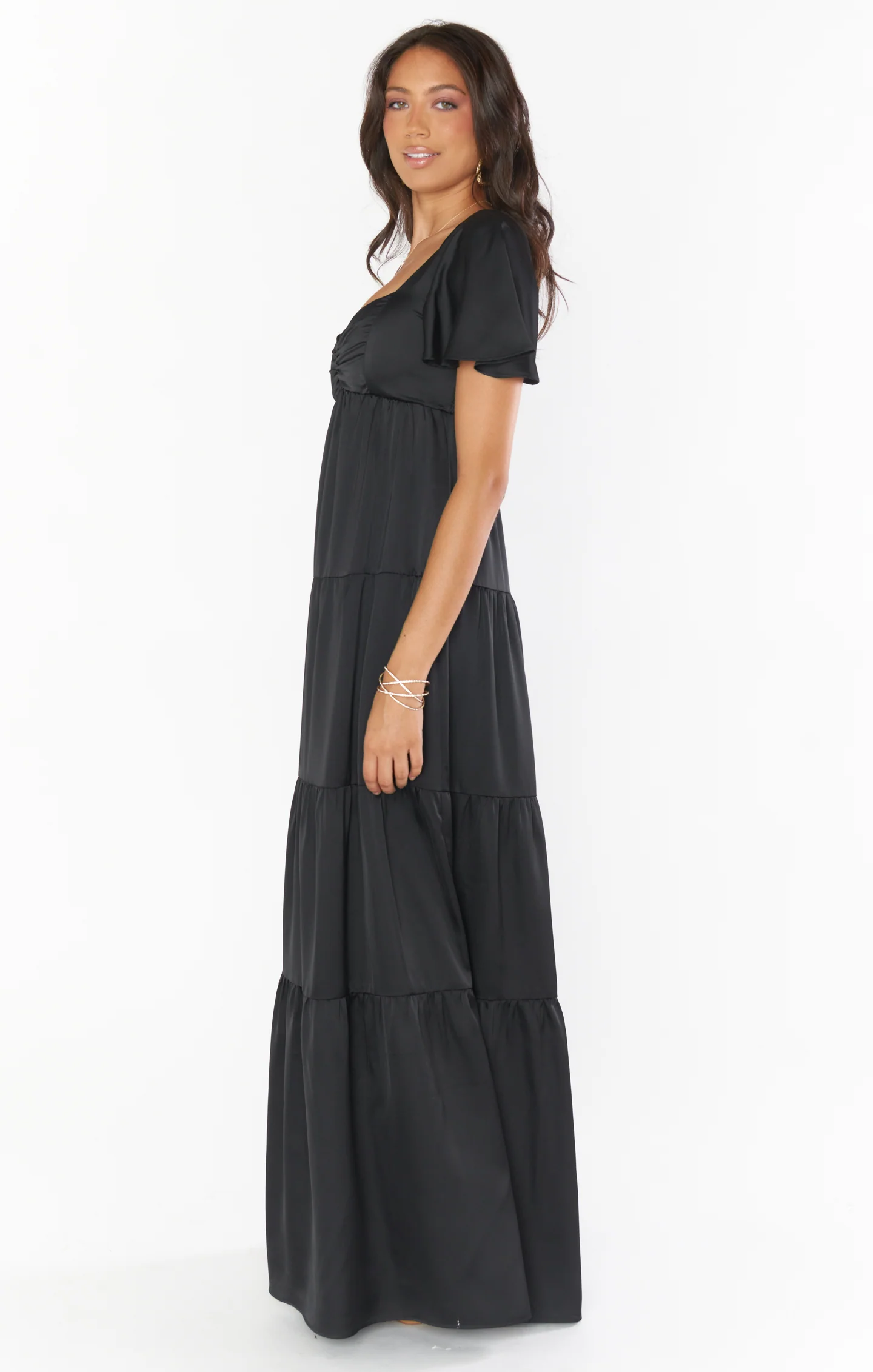 Elena Maxi Dress ~ Black Velvet