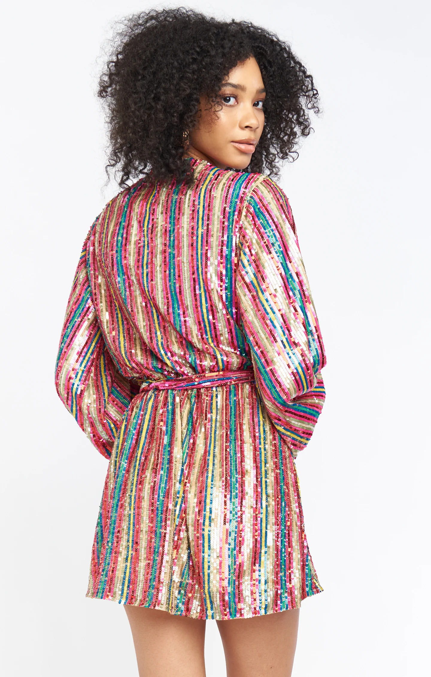 Wear Me Out Dress ~ Disco Rainbow Stripe