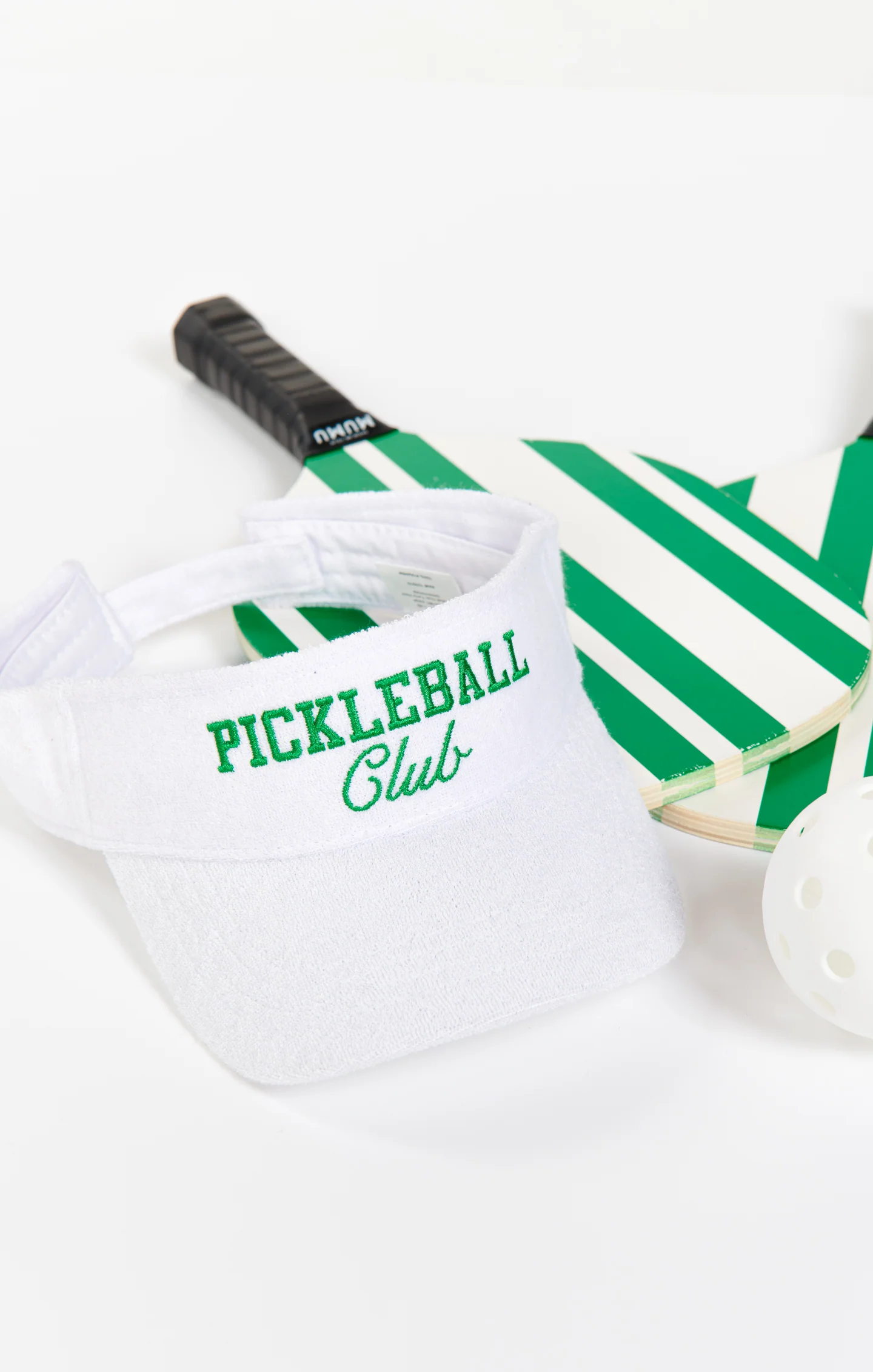 Pickleball Club Terry Visor	~ Green/White