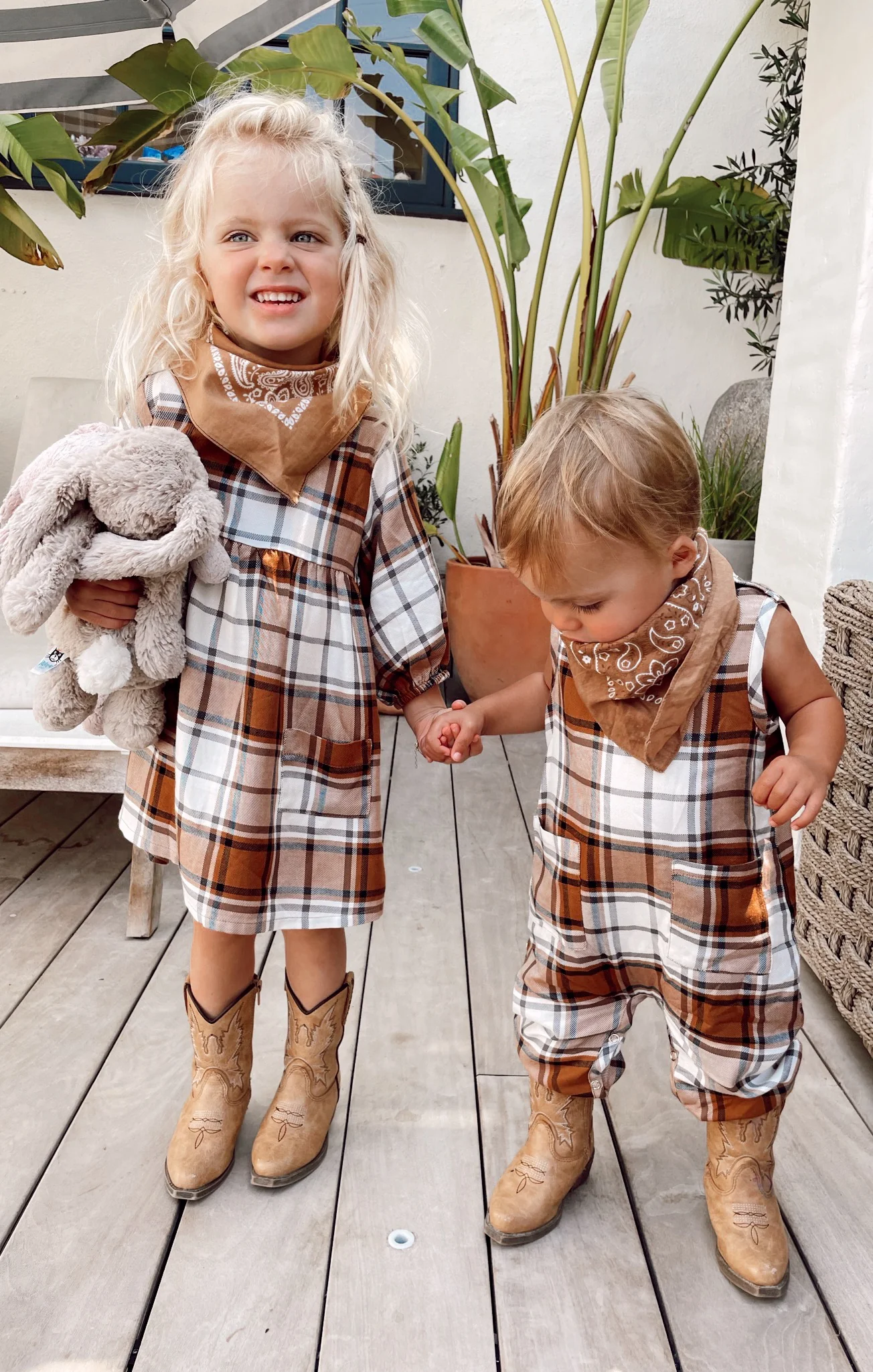 The Case Onesie ~ Tan Plaid