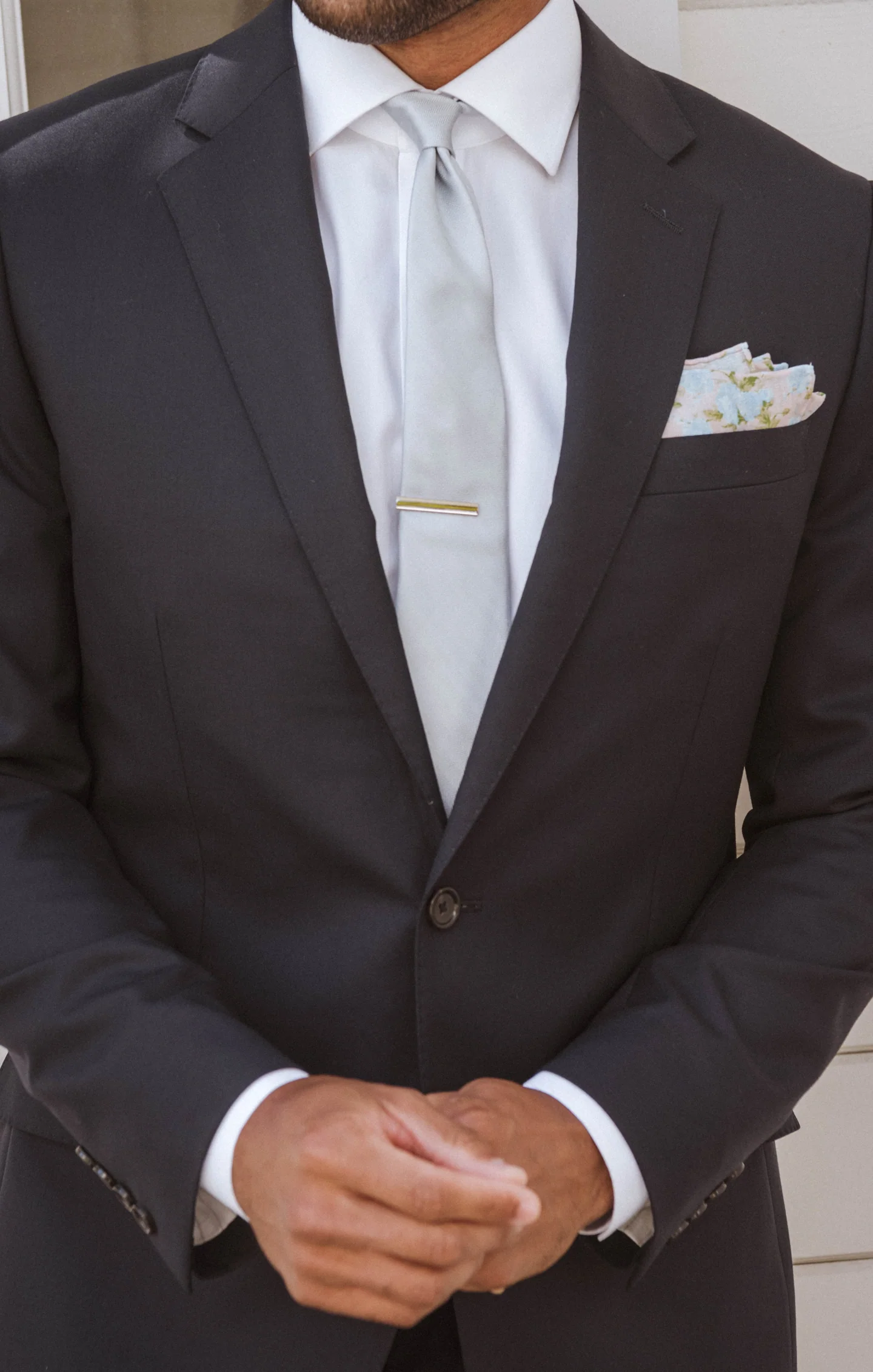 Nico Neck Tie ~ Steel Blue Solid