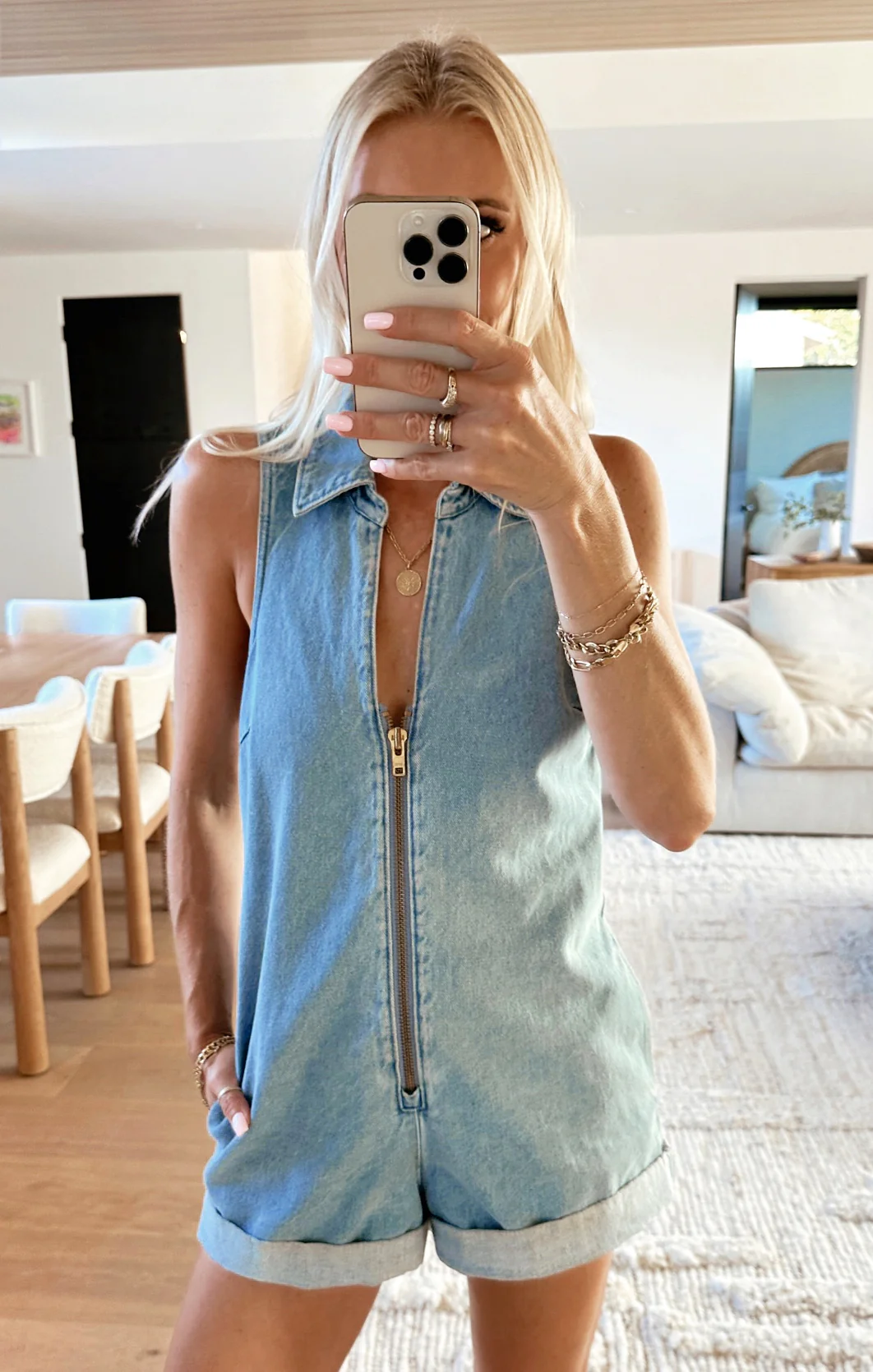 Reno Romper ~ Blue Stream