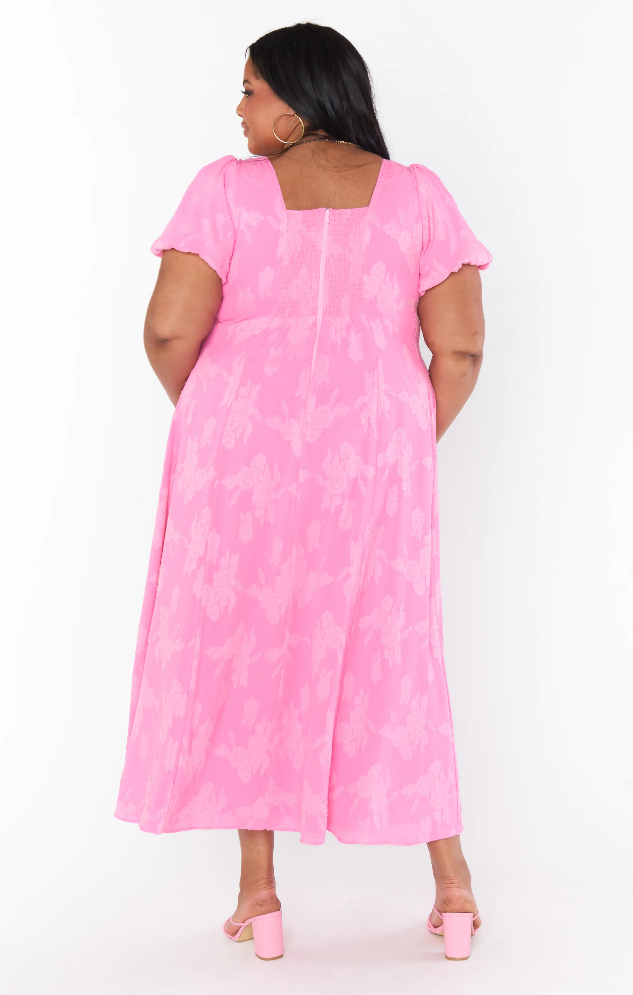 Luna Midi Dress ~ Rose Dot