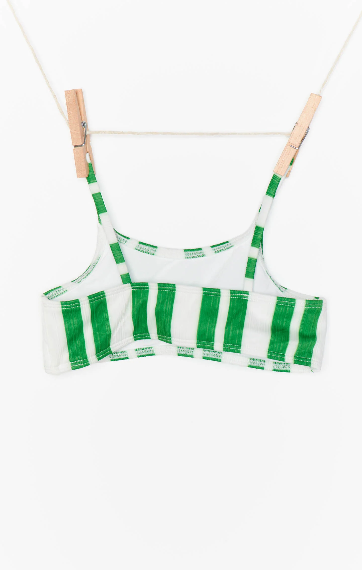 Little Annie Bikini ~ Center Court Stripe Micro Rib