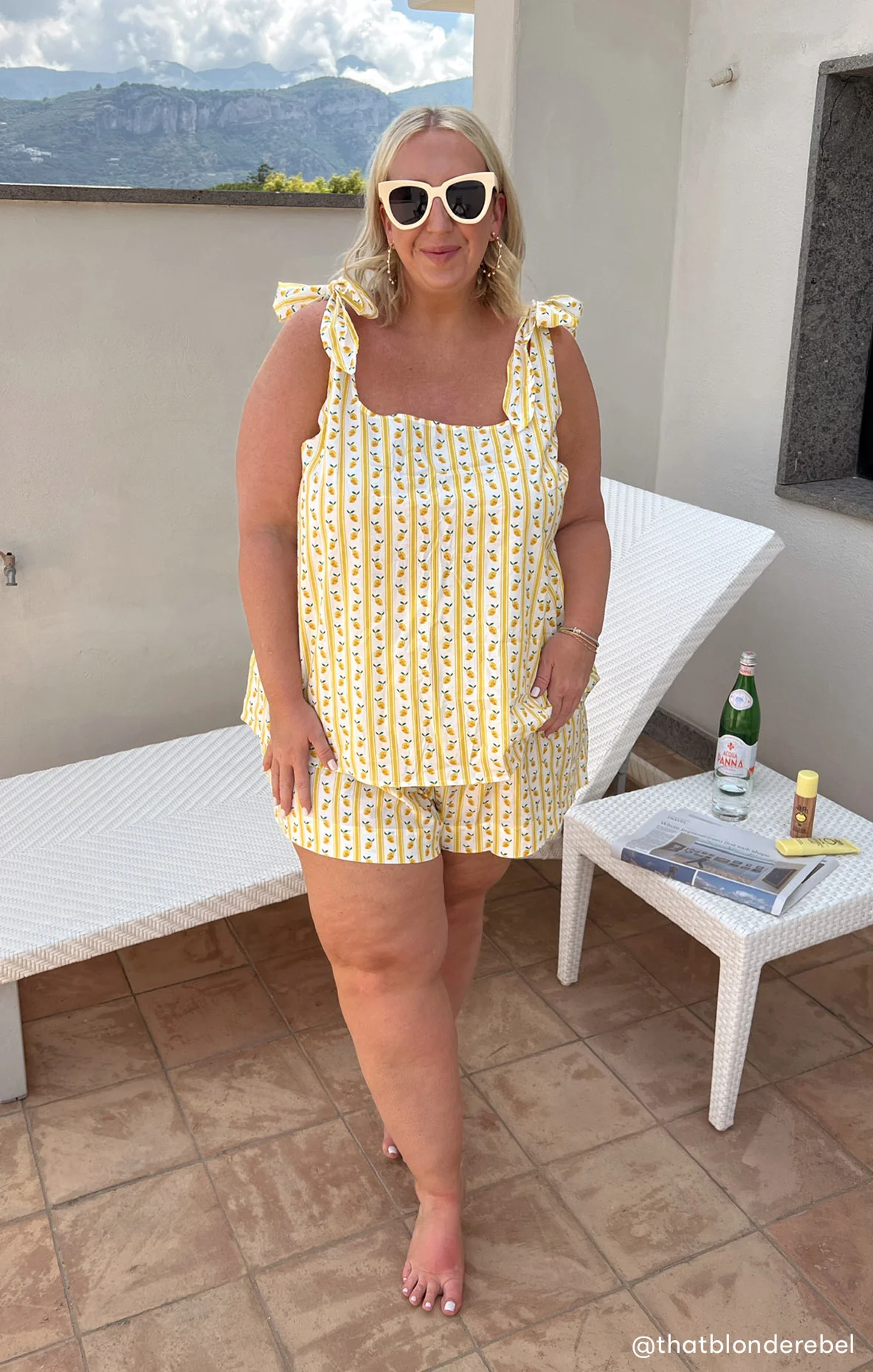 Fancy Tie PJ Set ~ Sunflower Stripe