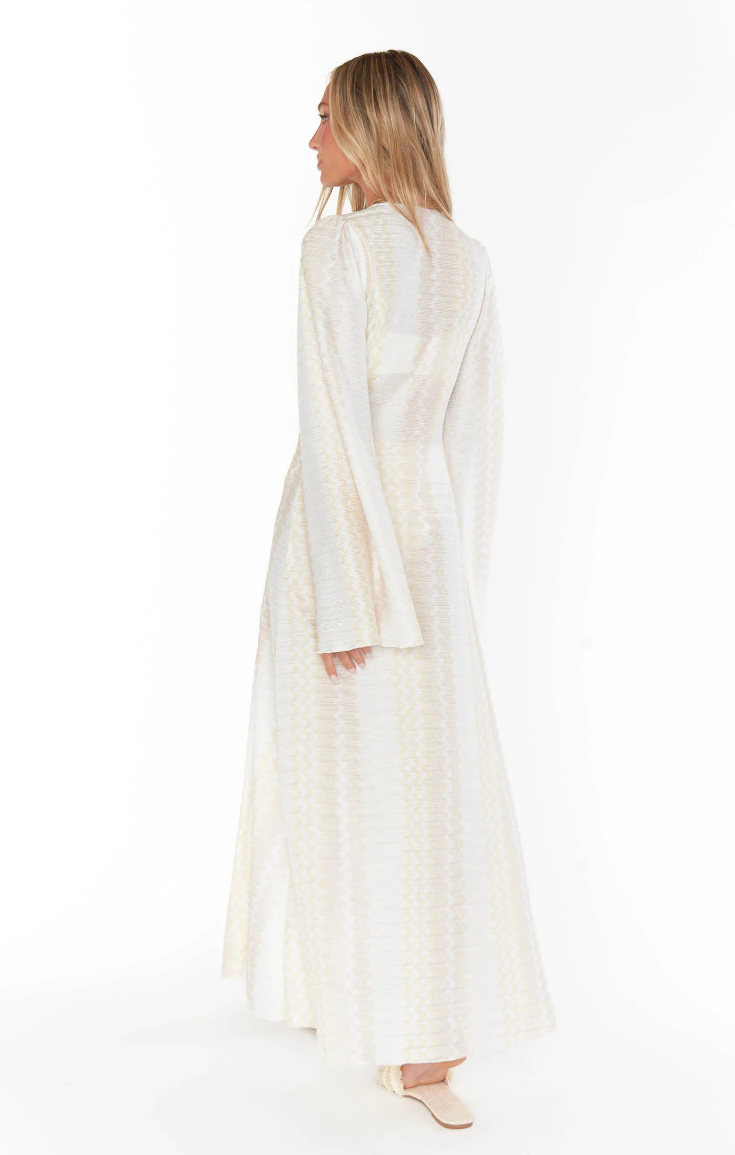 Jet Setter Robe ~ Cream Groovy Knit