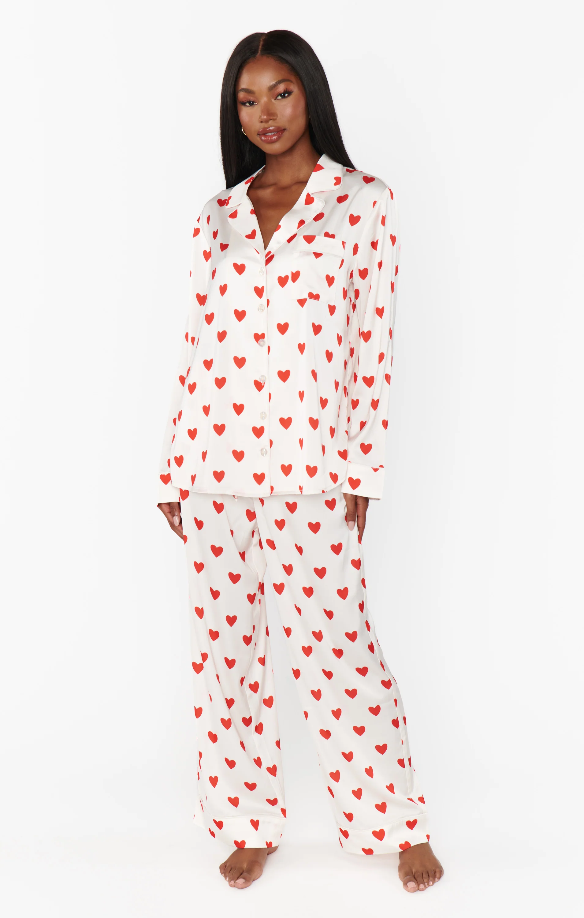 Classic PJ Set ~ Queen of Hearts Silky