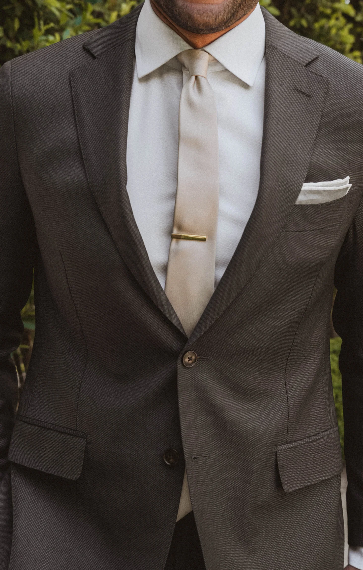 Nico Neck Tie ~ Champagne Solid