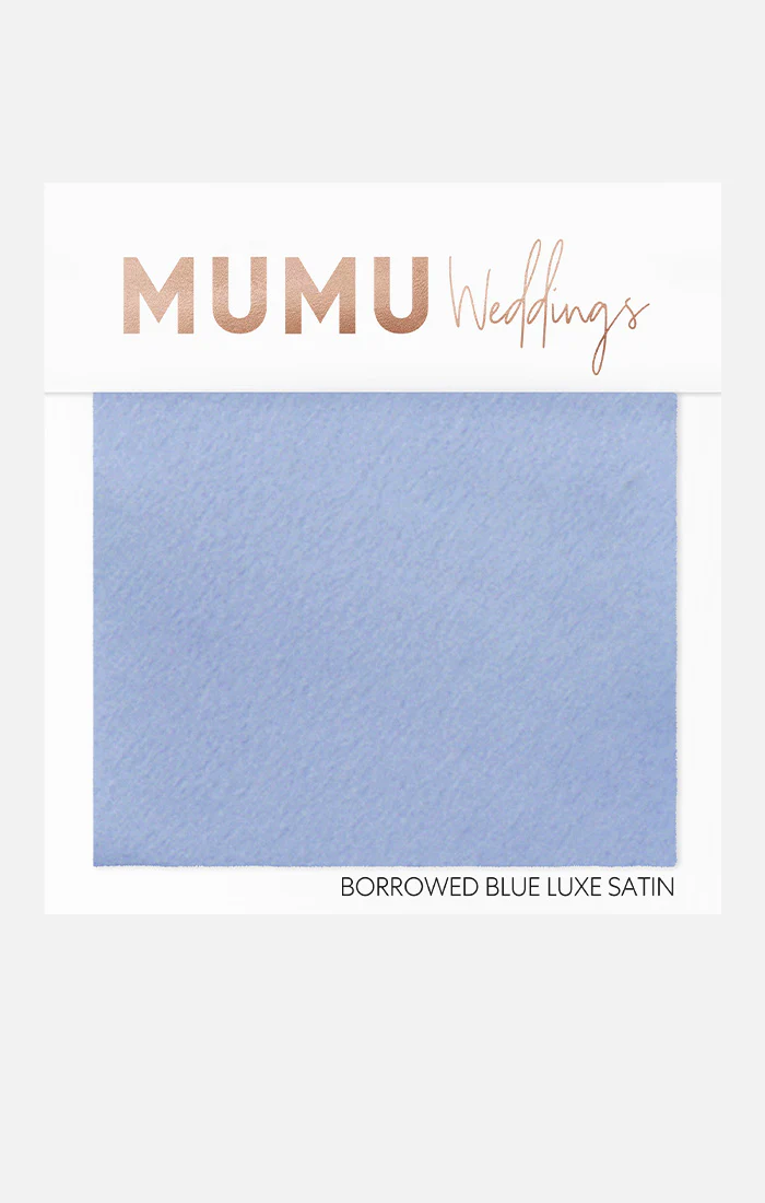 Bridesmaid Fabric Swatch ~ Borrowed Blue Luxe Satin