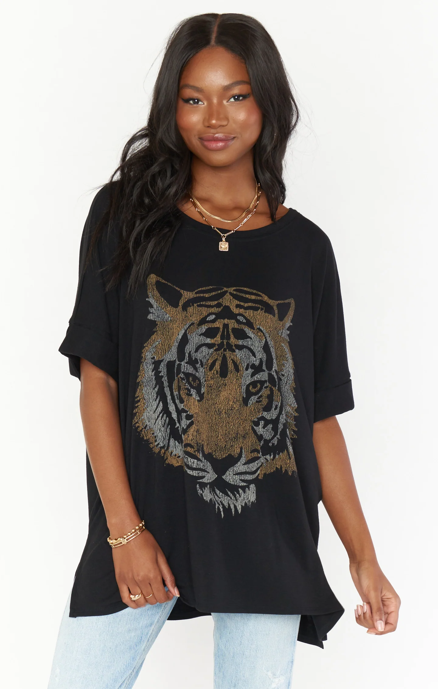 Talia Tee ~ Tiger Head Graphic