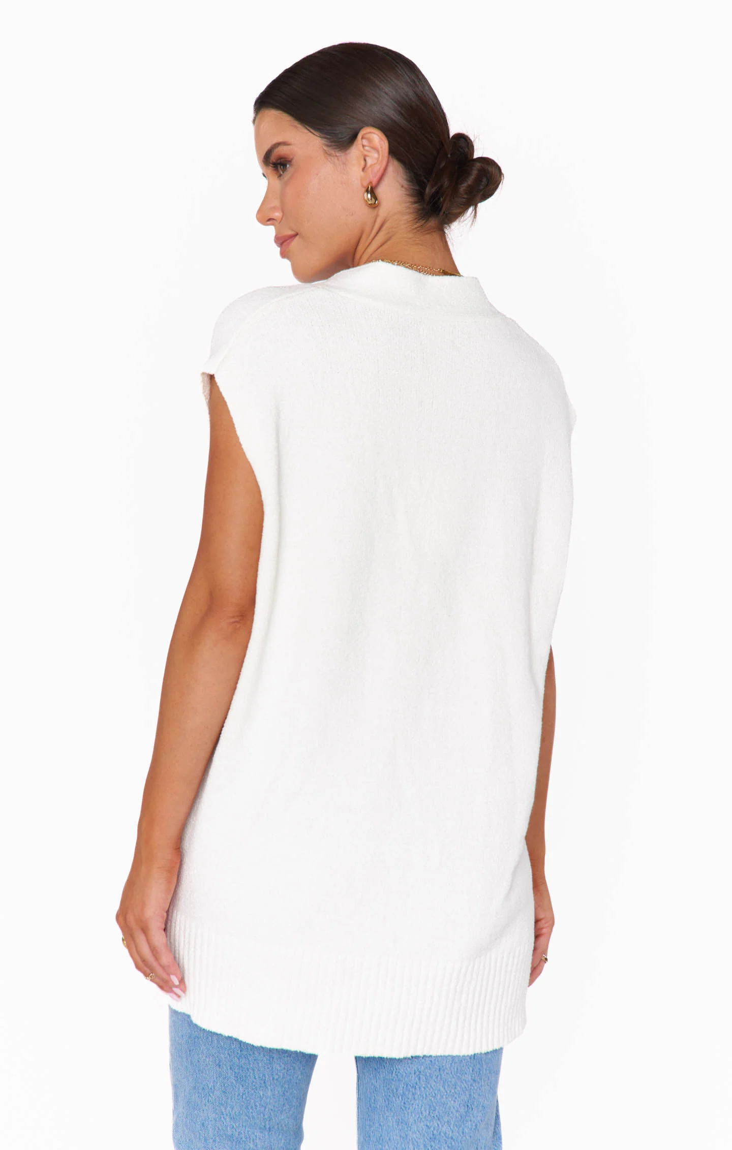 Steven Sweater Vest ~ White Knit