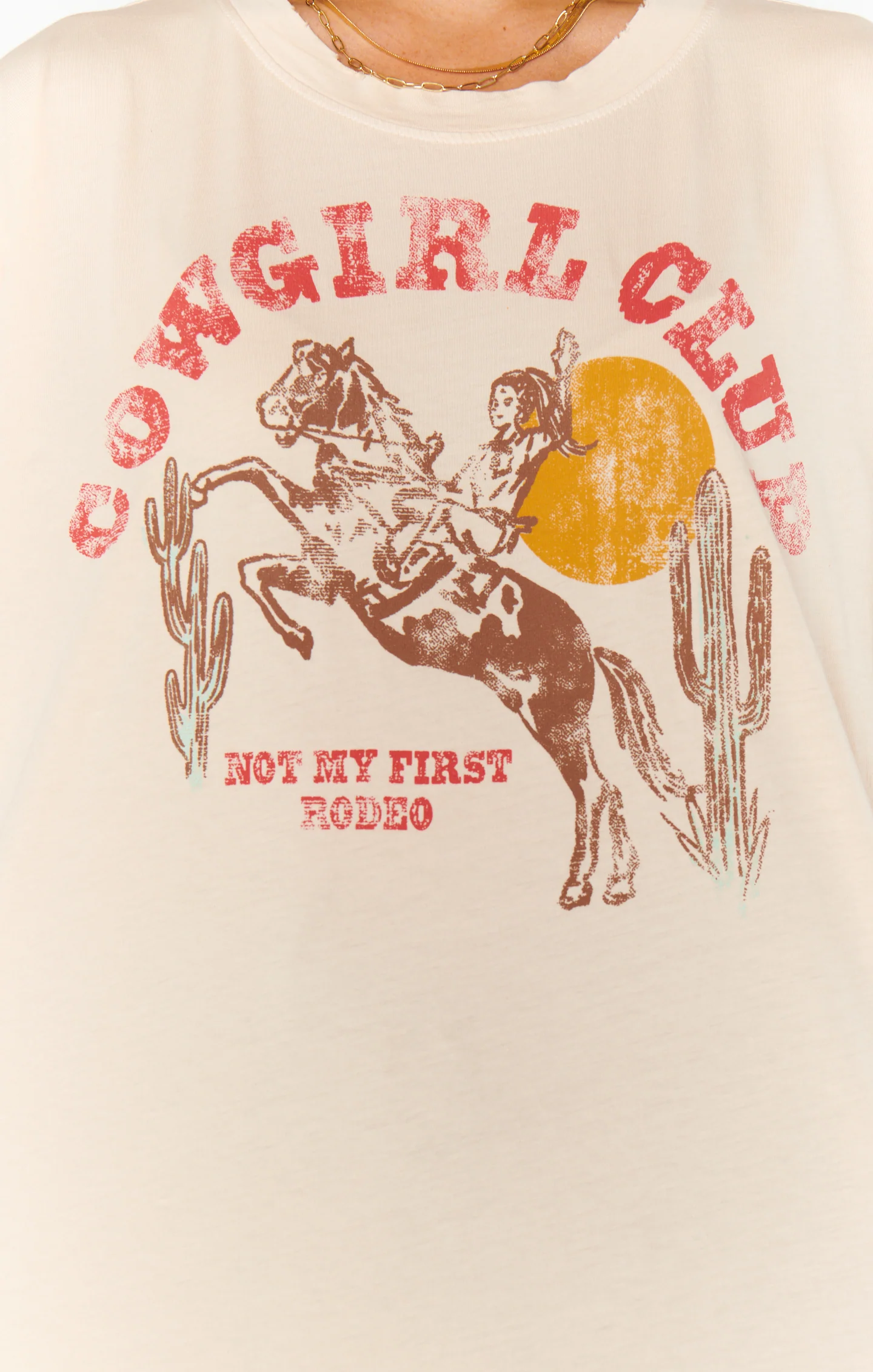 Travis Tee ~ Distressed Cowgirl Graphic