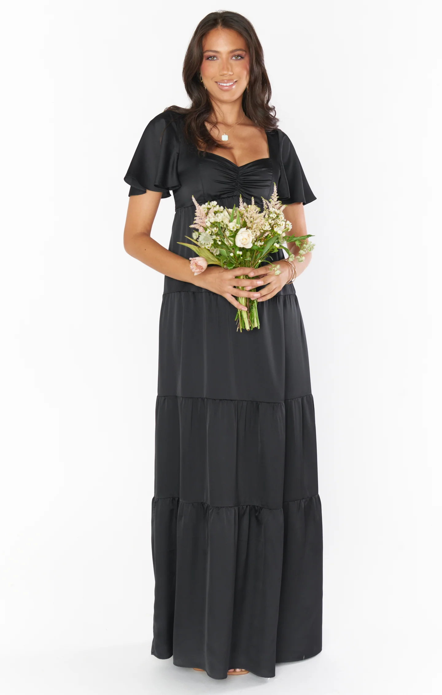 Elena Maxi Dress ~ Black Velvet