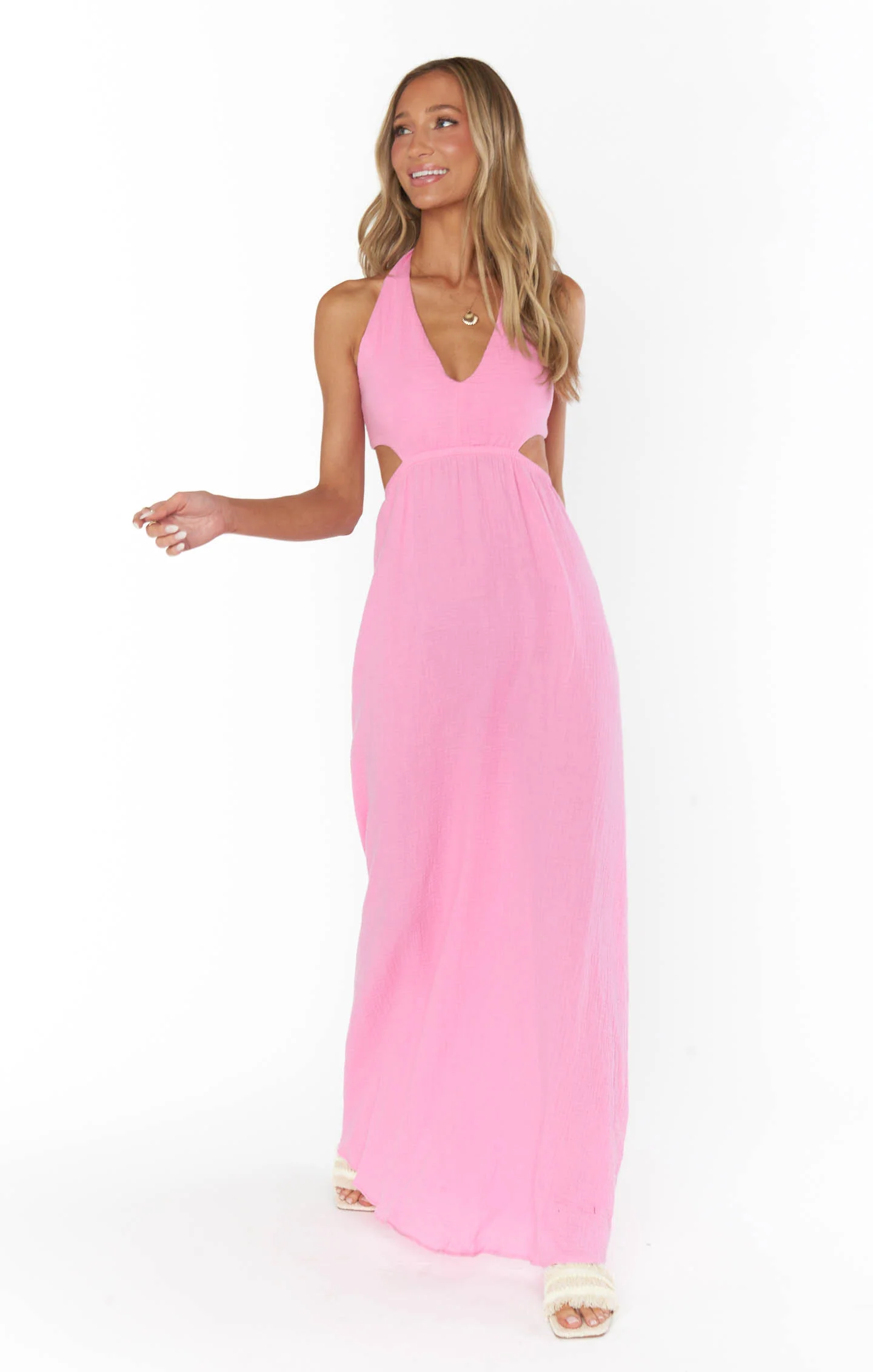 Maxi Dress ~ Bubblegum Gauze