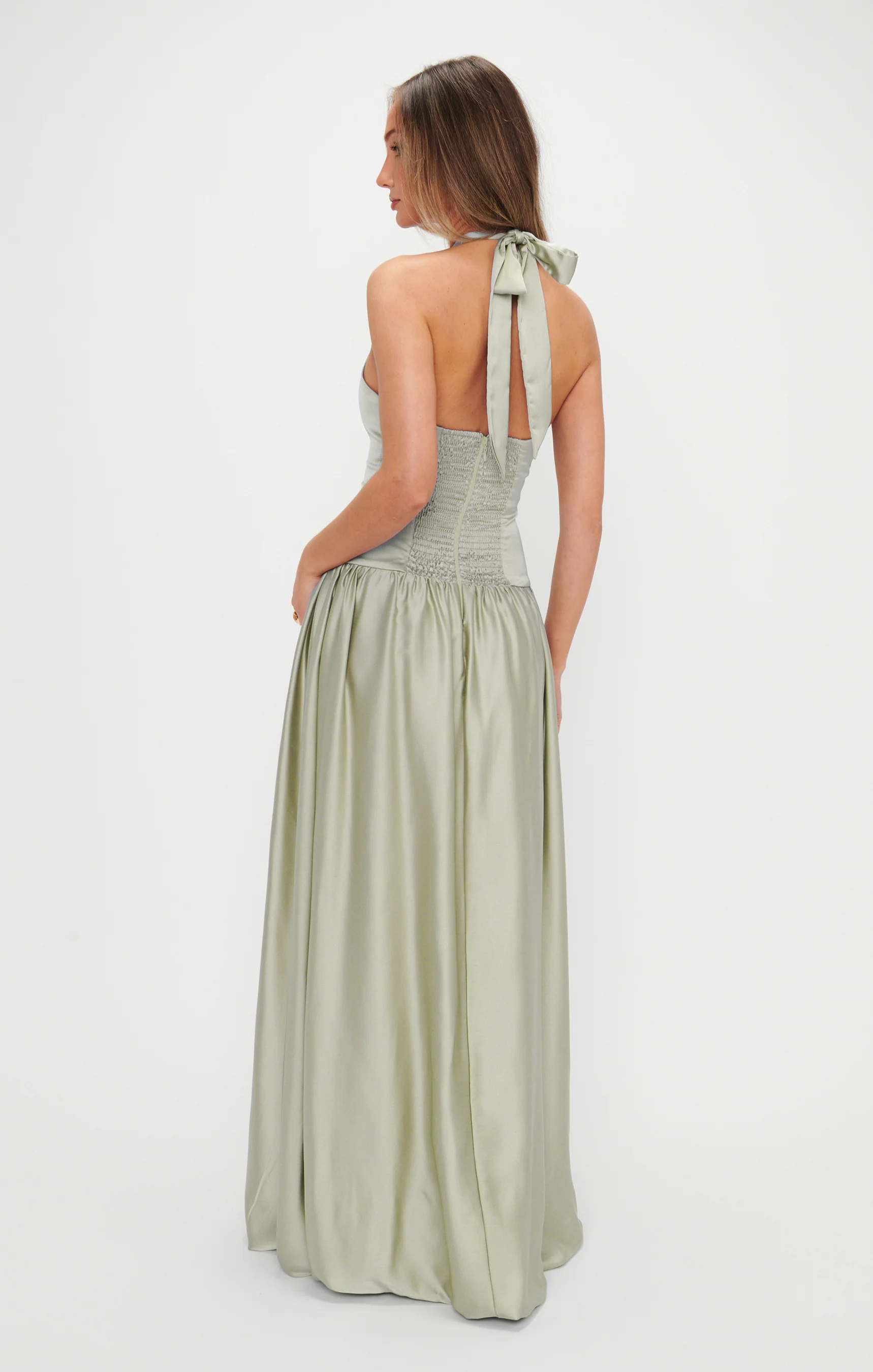 Luna Maxi Dress ~ Forest Green Velvet