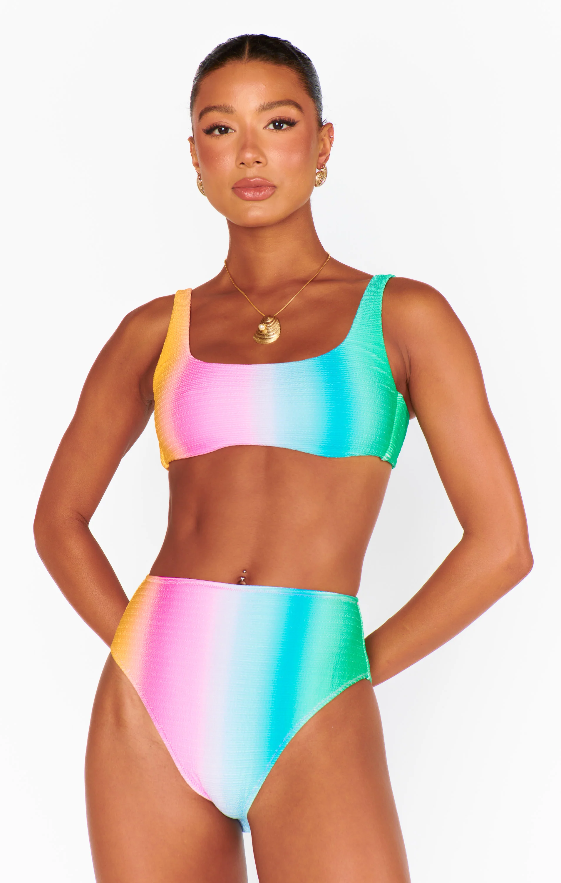 Sunset Bottom ~ Gradient Outline Scrunch