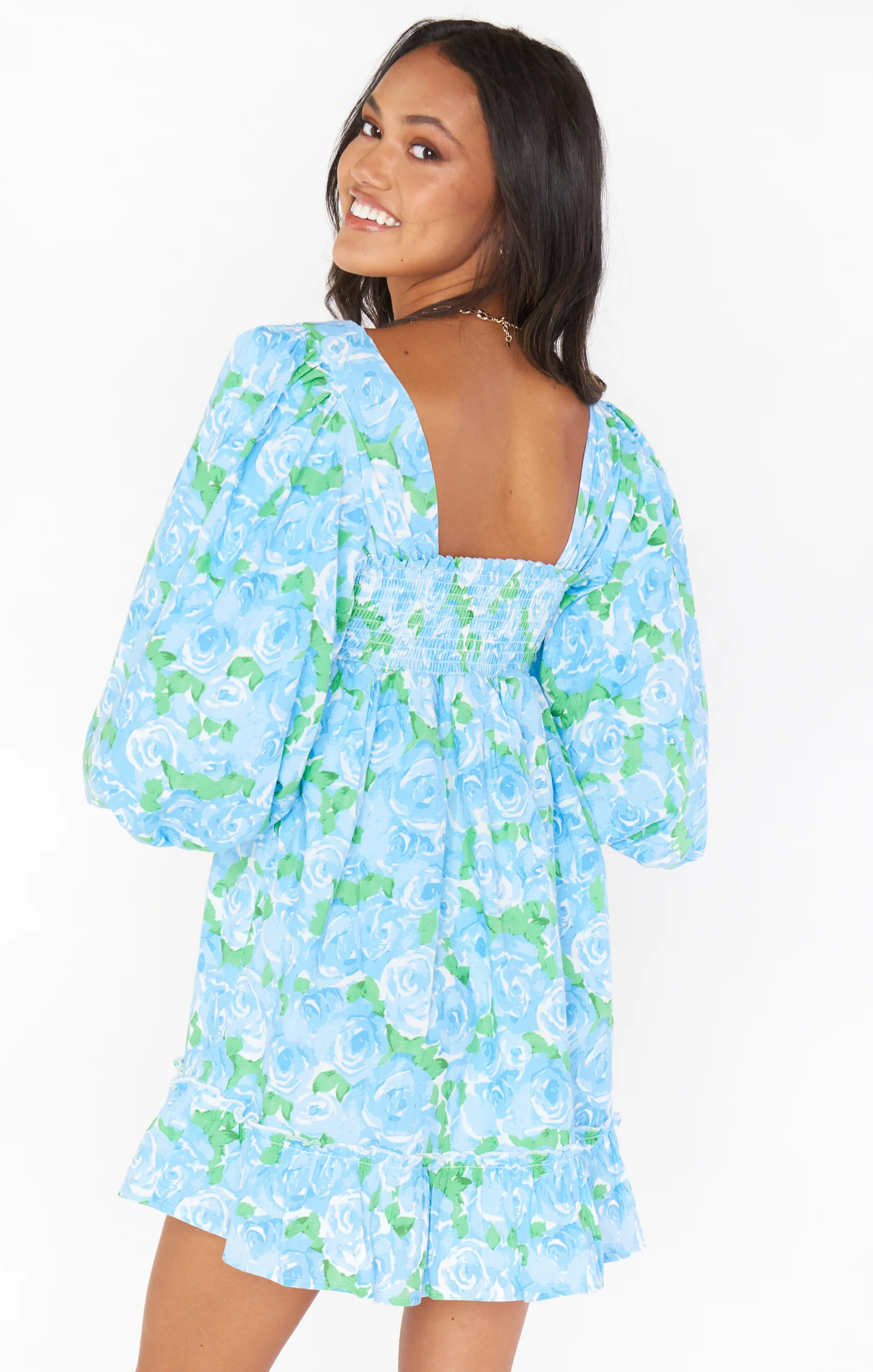 Mandi Mini Dress ~ Something Blue Floral