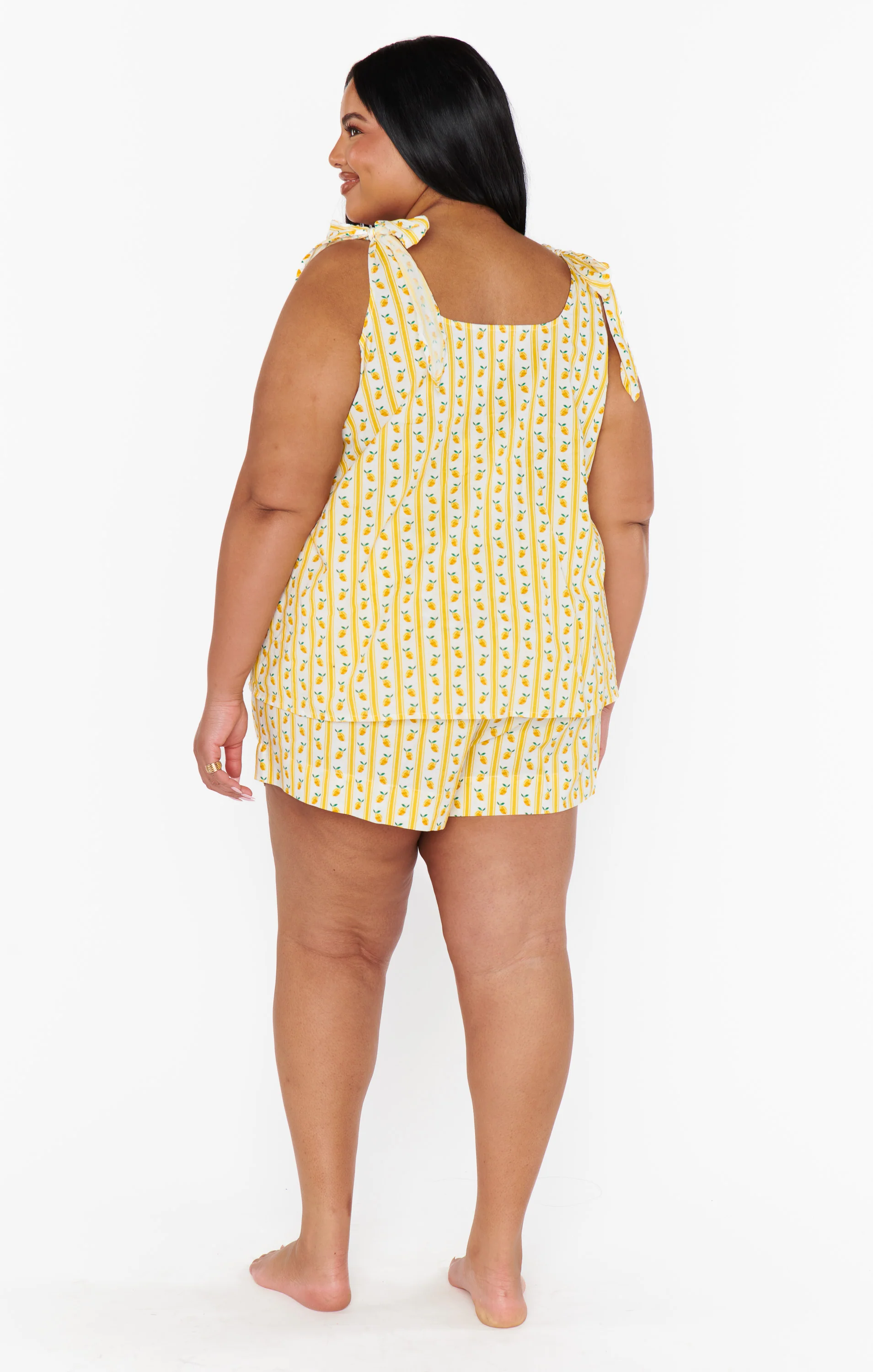 Fancy Tie PJ Set ~ Sunflower Stripe