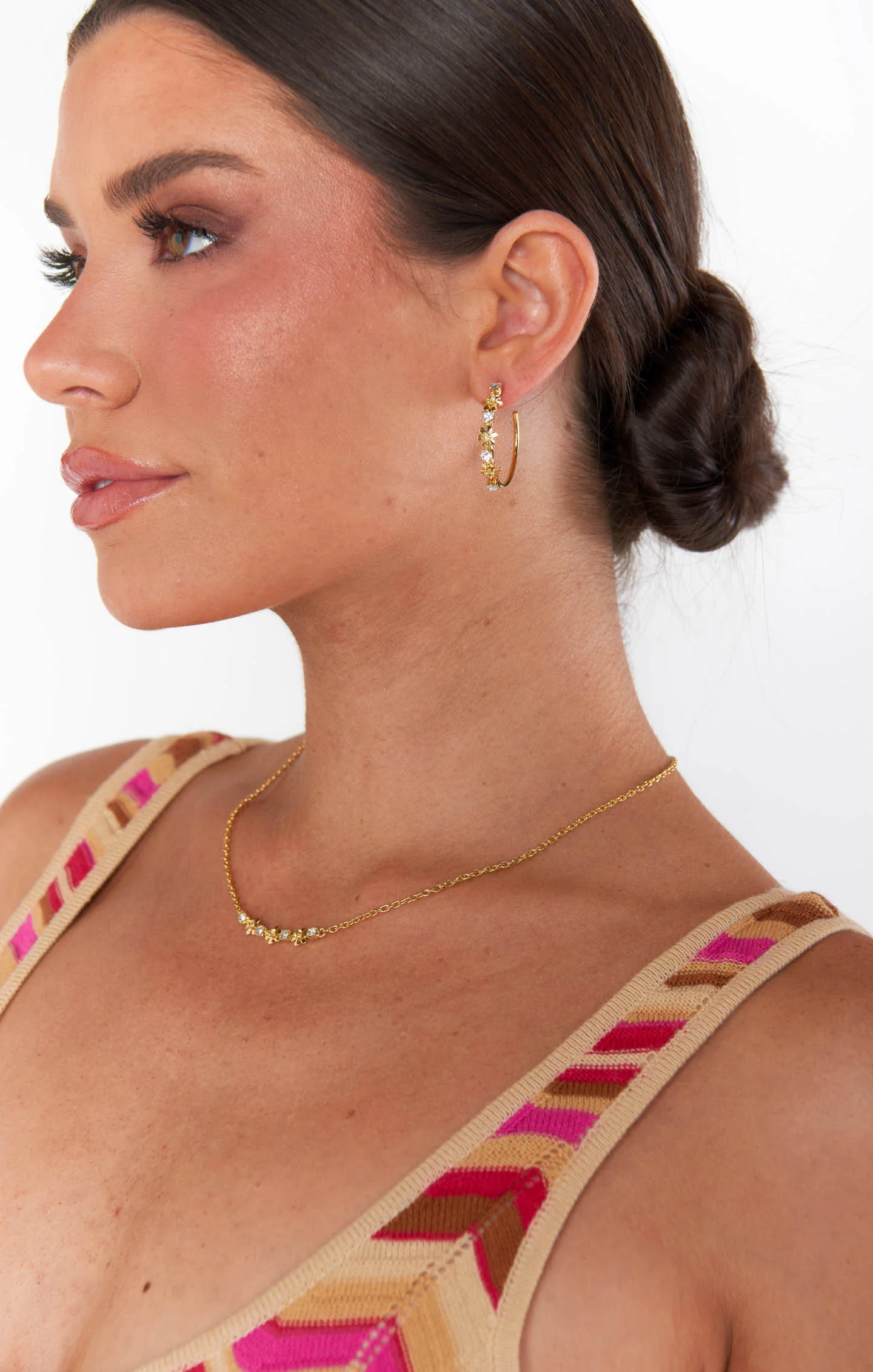 Faithy Jewels Daisy Hoop ~ Gold