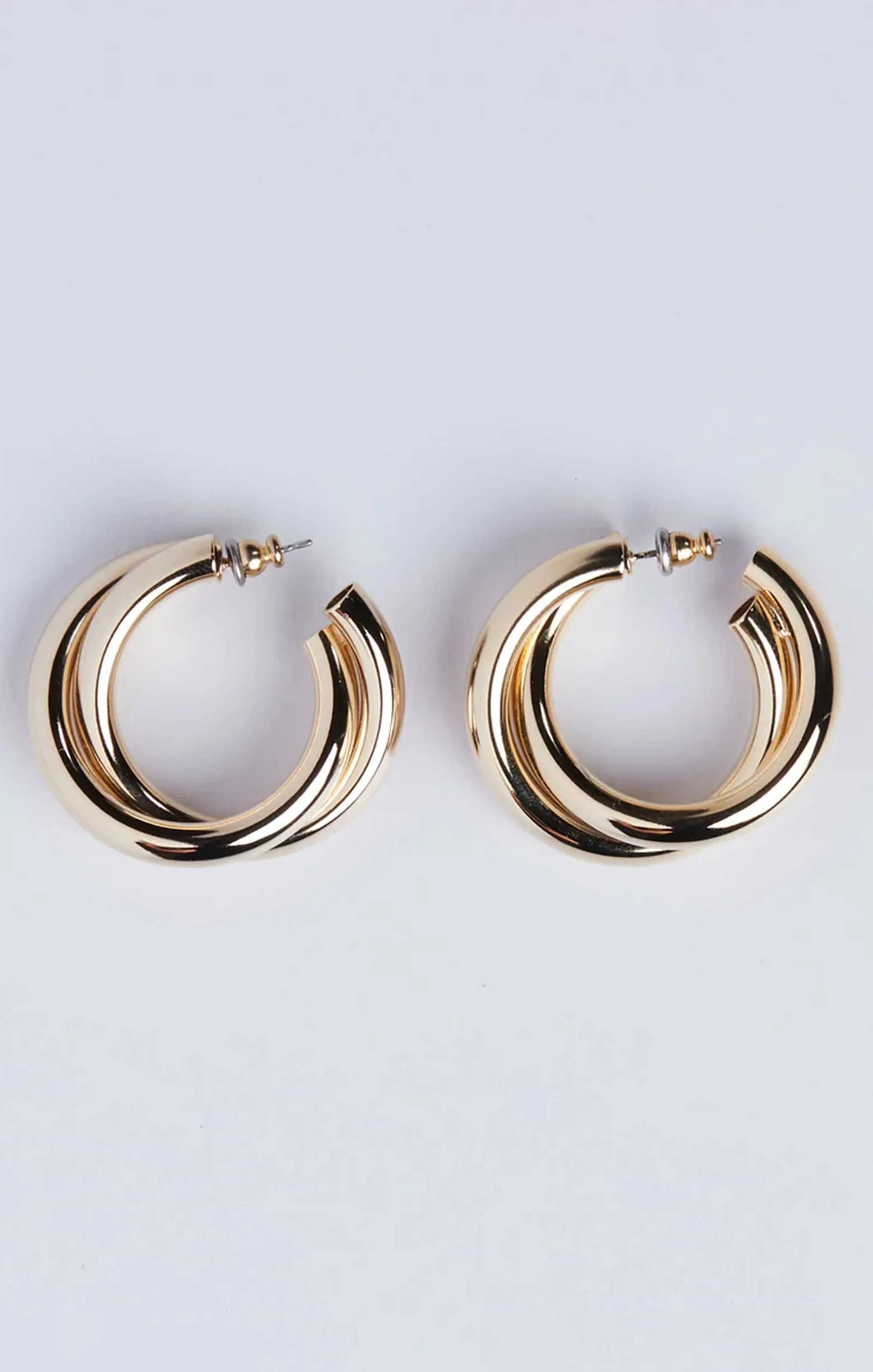 Gaby Twist Hoop Earrings ~ 18k Gold Plated