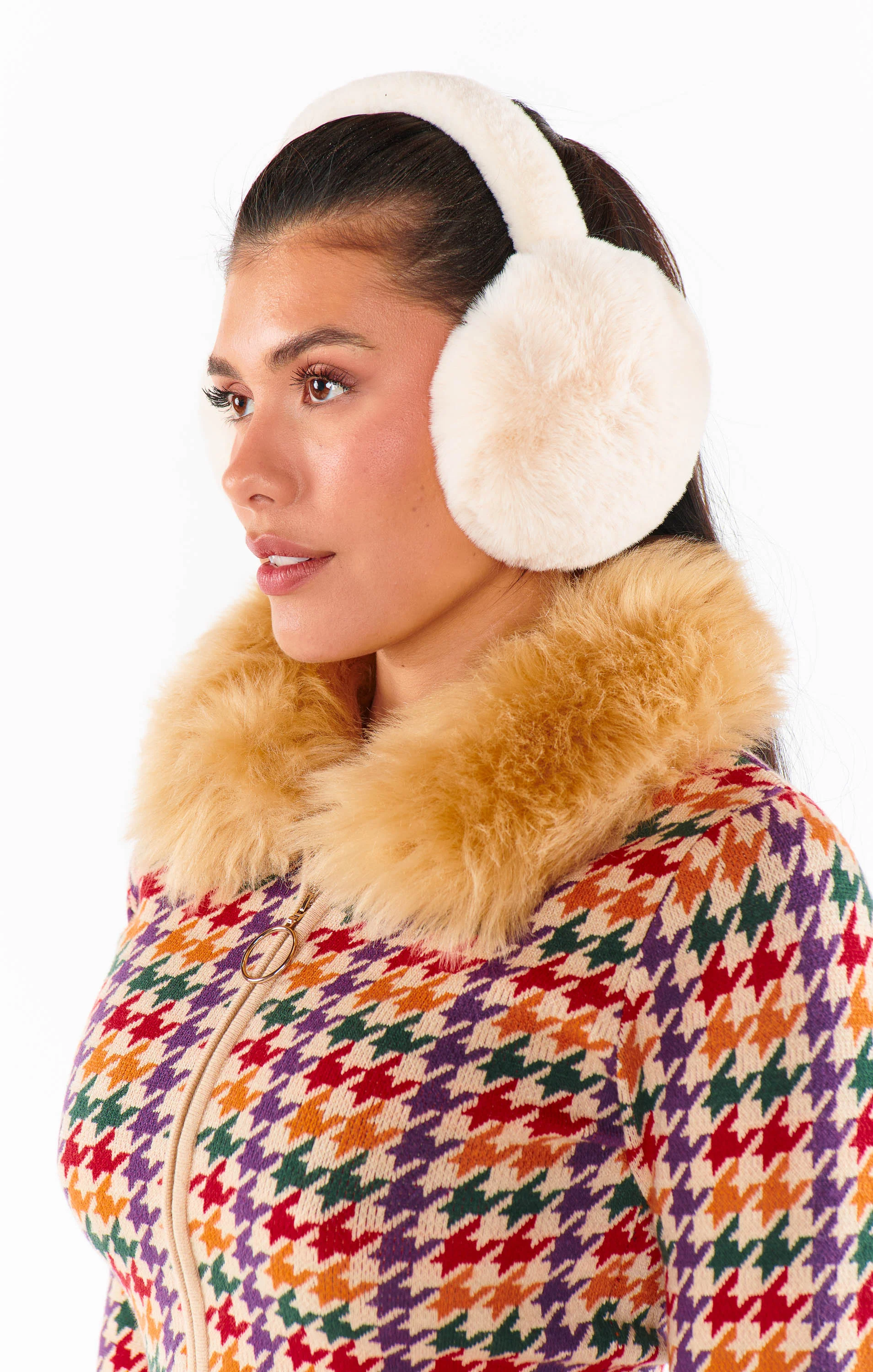 Everly Earmuff ~ Beige Faux Fur