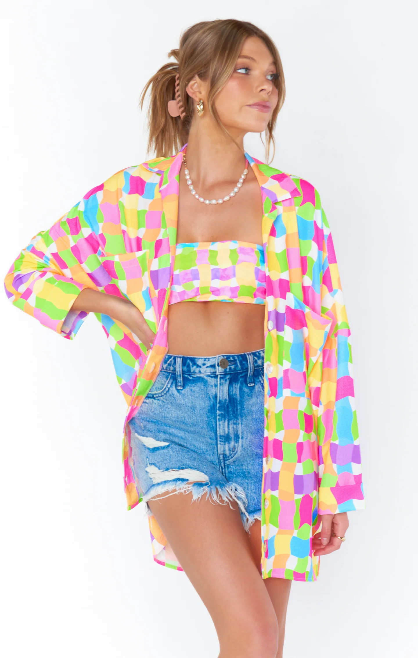 Neon Checkered Shirt