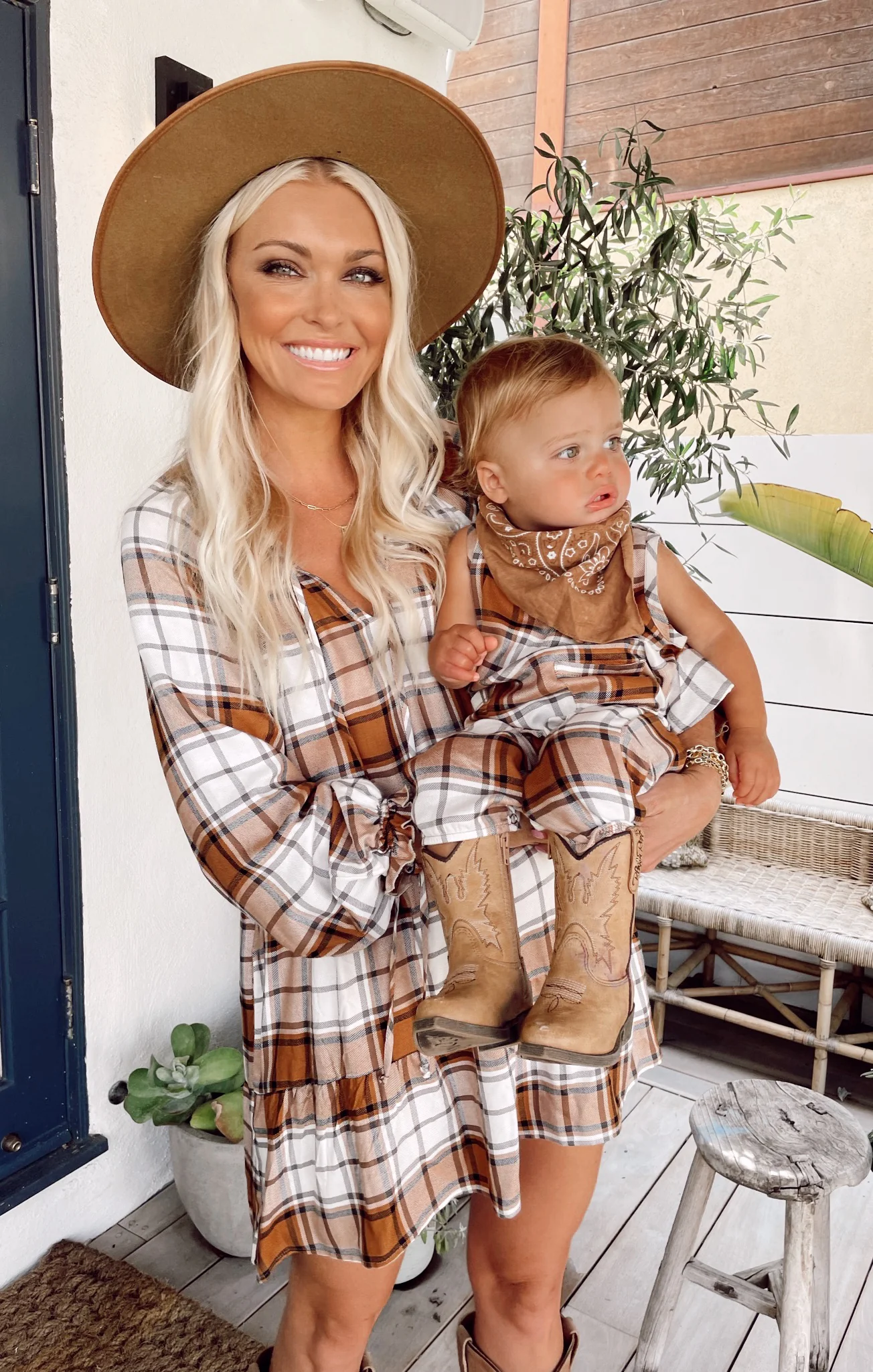 The Case Onesie ~ Tan Plaid