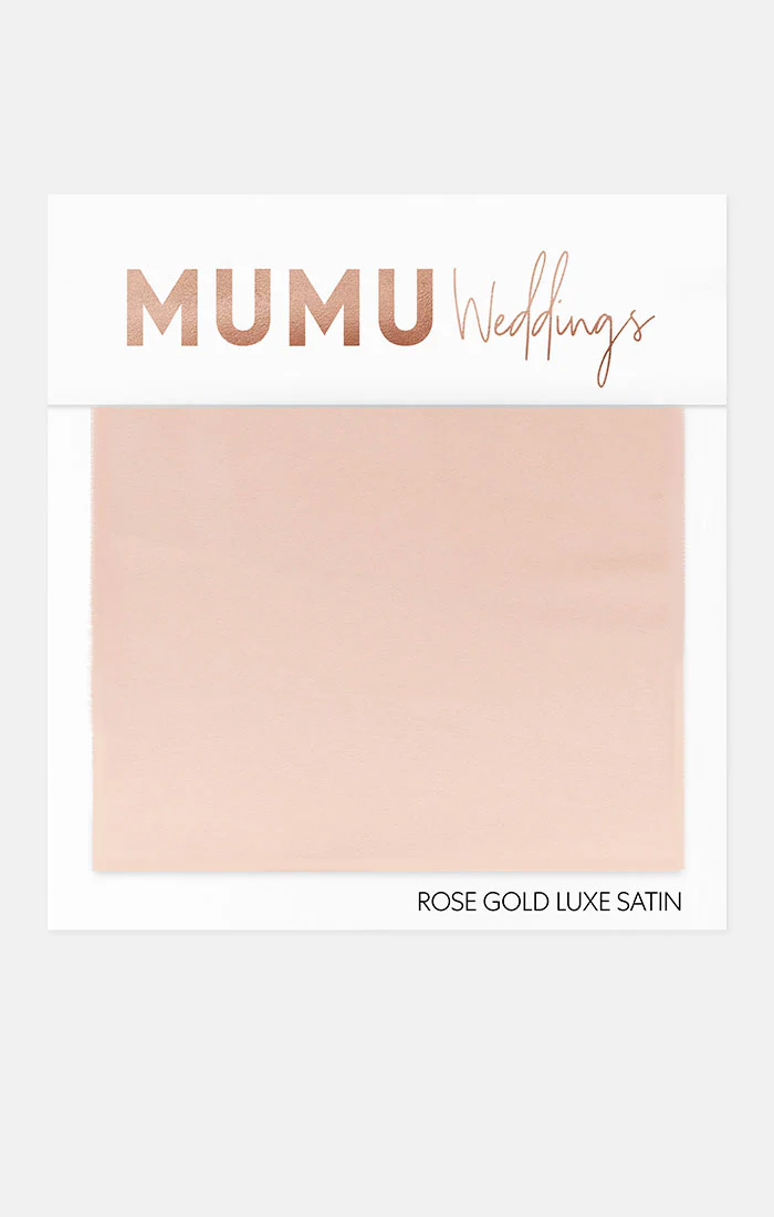 Bridesmaid Fabric Swatch ~ Rose Gold Luxe Satin