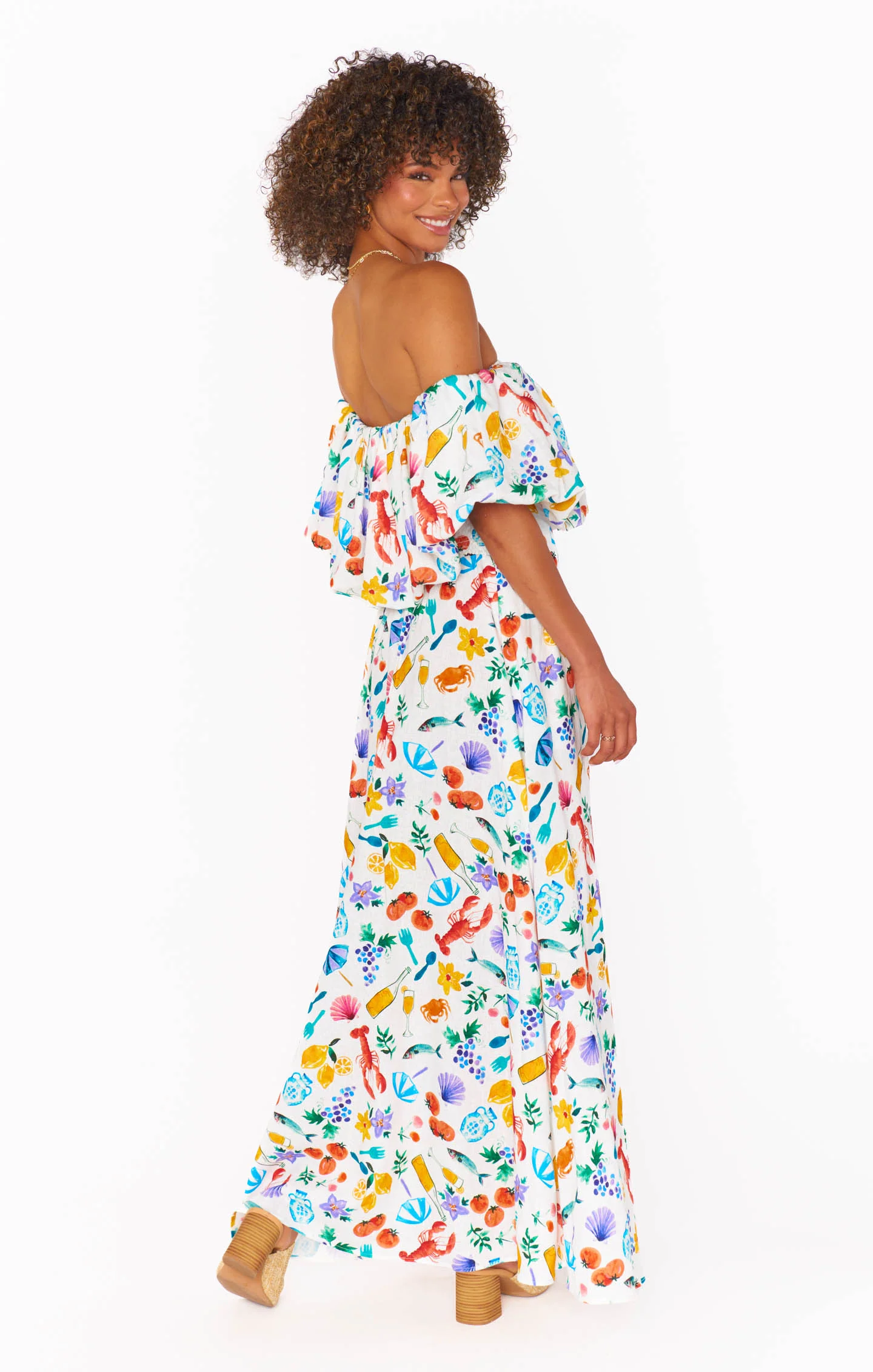 Sunny Flow Skirt ~ Coastal Print