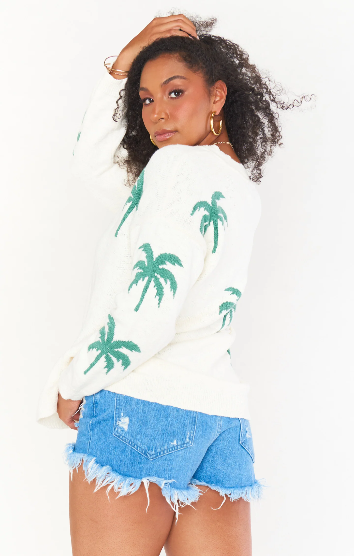 Cozy Knit Sweater ~ Tropical Print