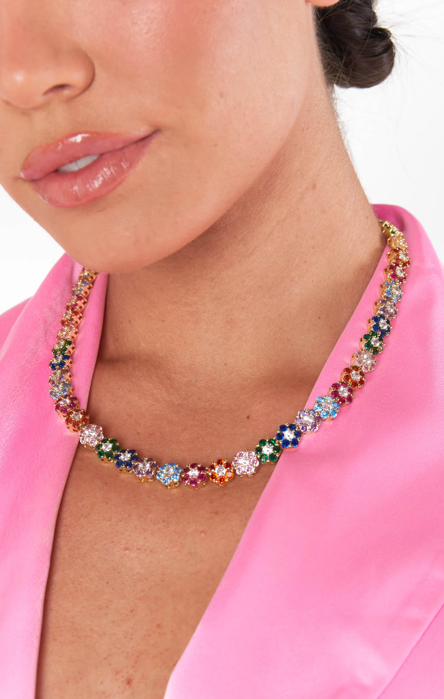 Bracha Bouquet Necklace ~ Rainbow