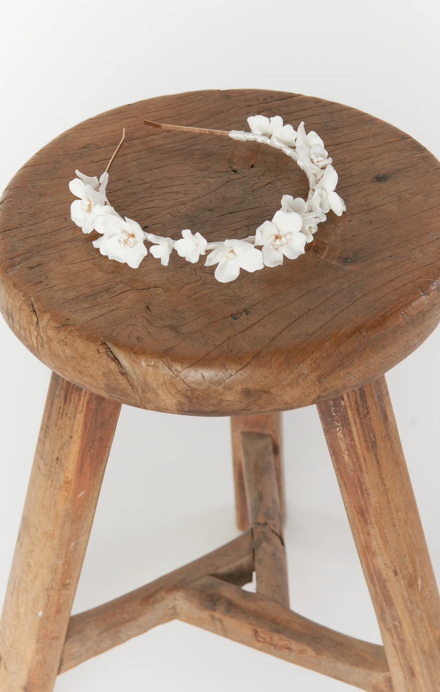 Wedding Flower Headband ~ White