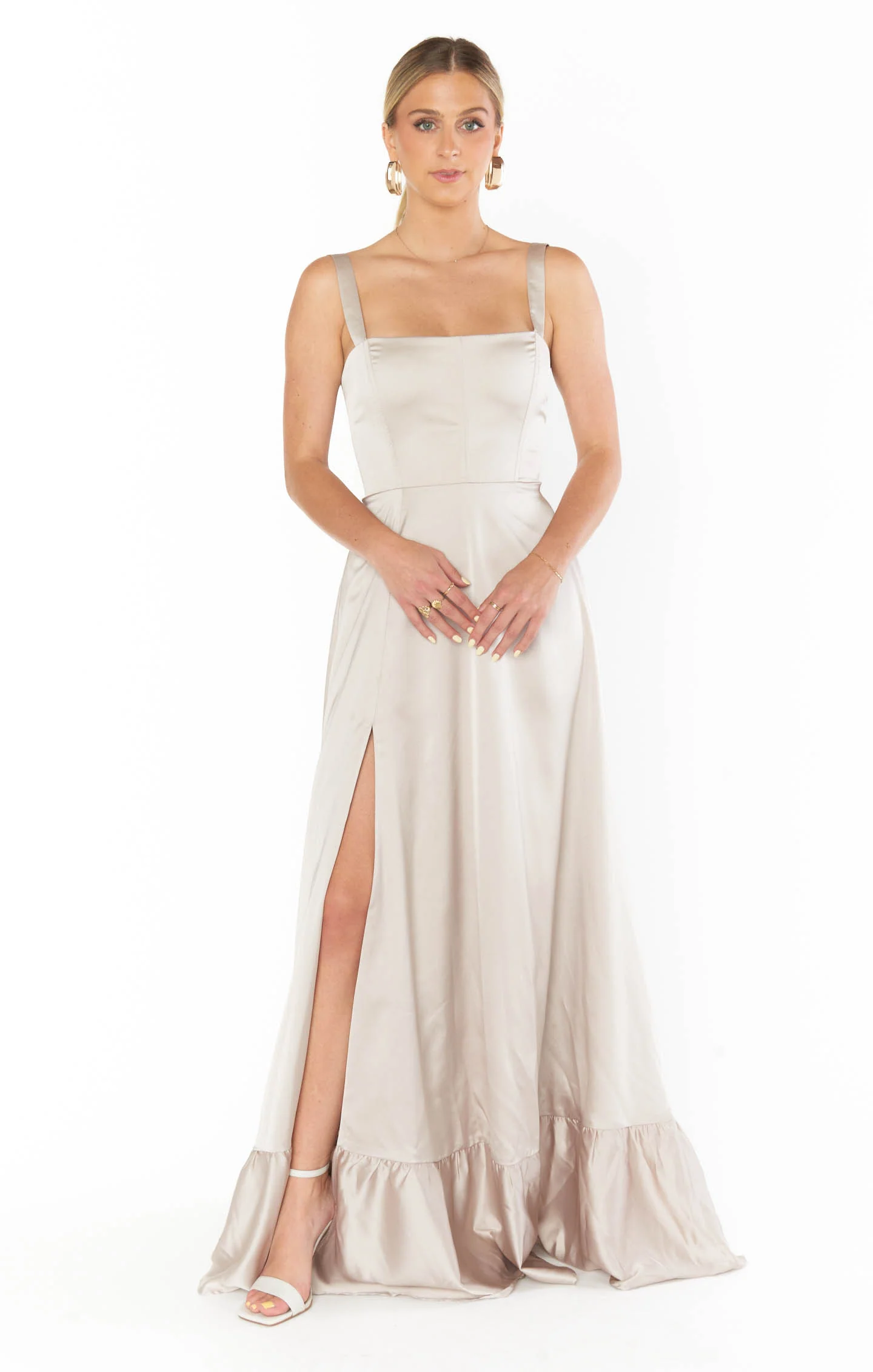 Clarissa Corset Dress ~ Show Me The Ring Luxe Satin