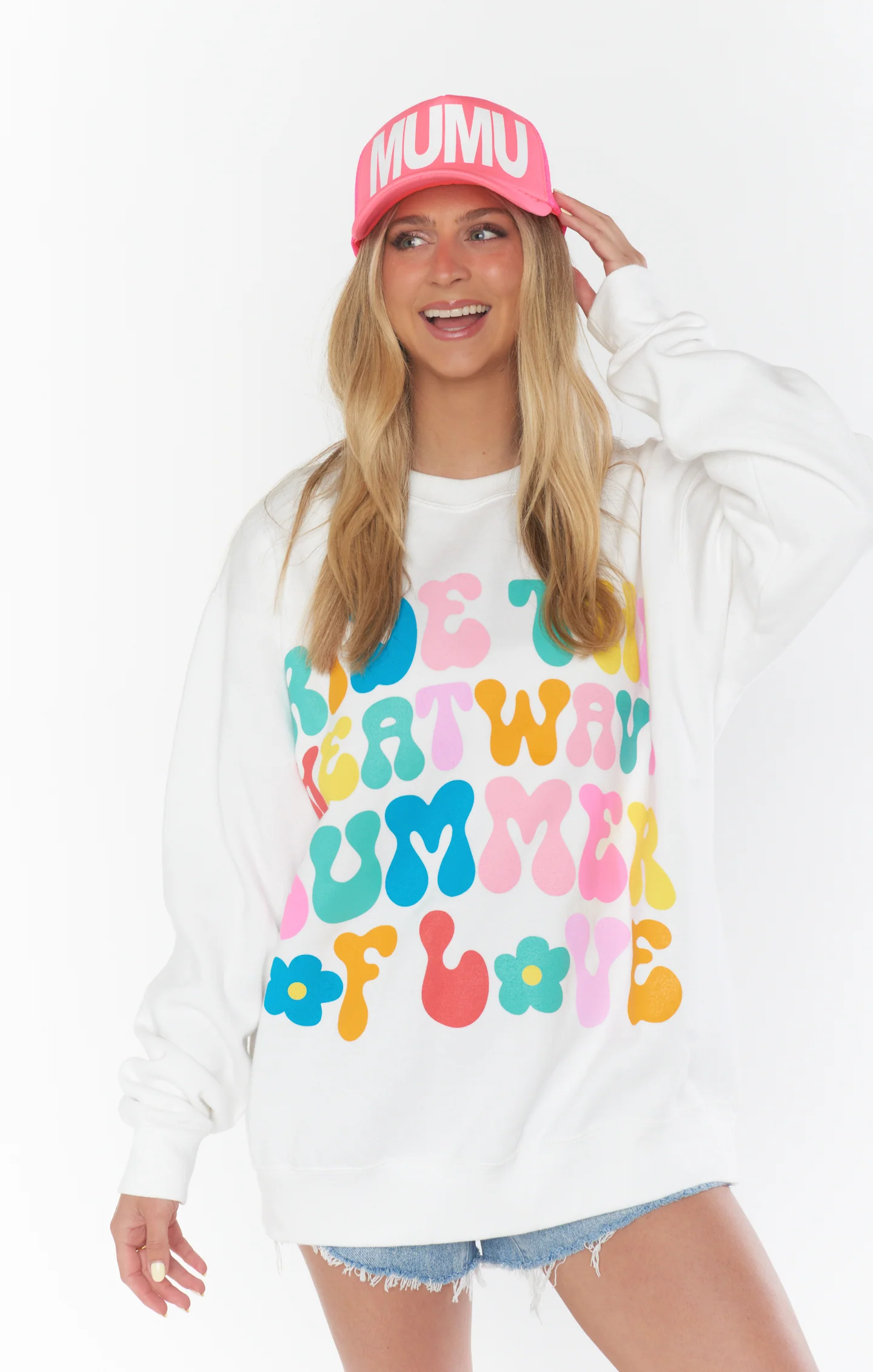 MUMU Trucker Hat ~ Neon Pink