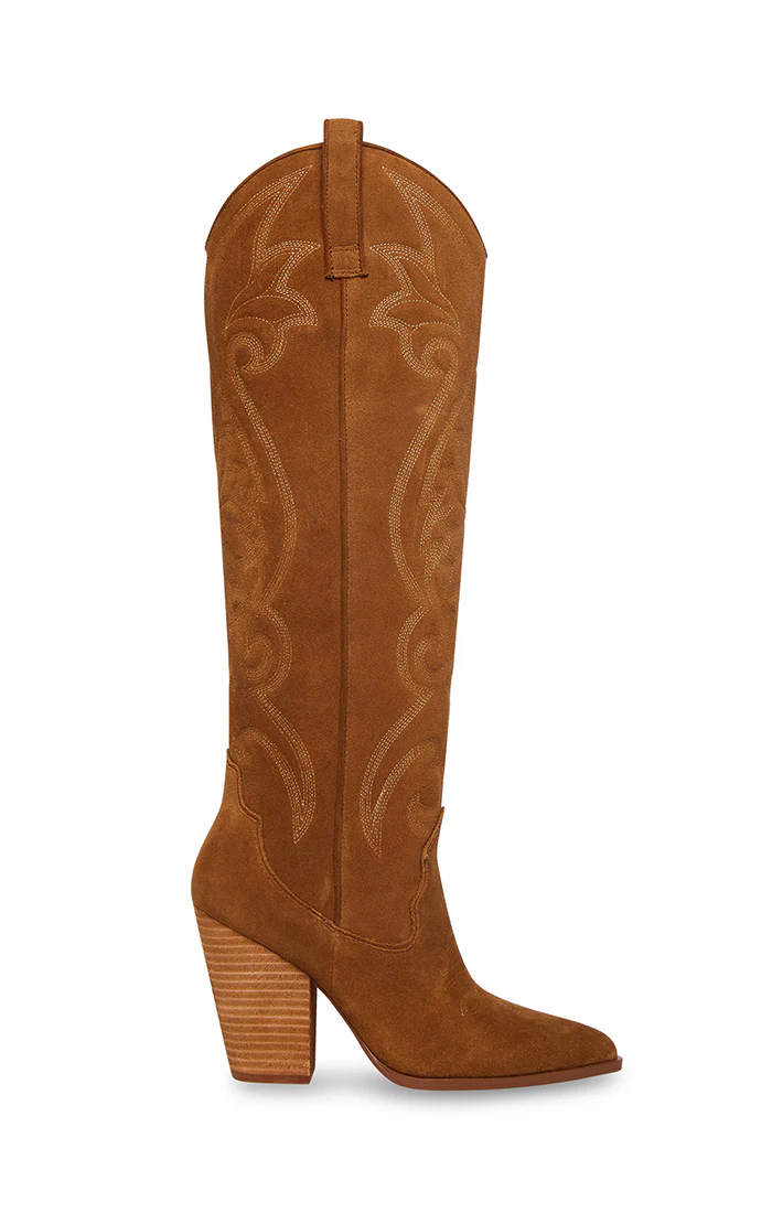 Lasso Western Boot ~ Chestnut Suede