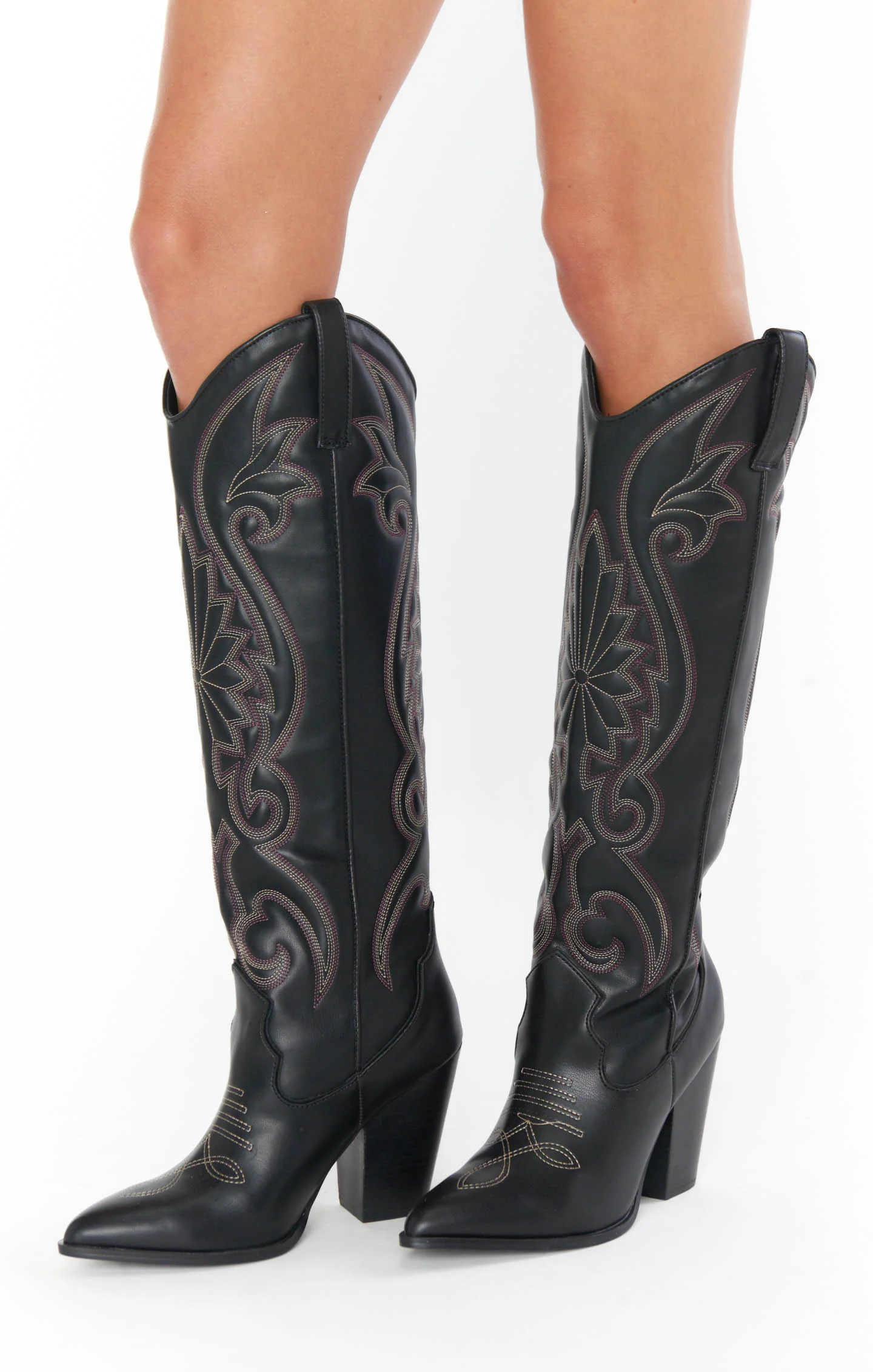 Steve Madden Lasso Western Boot ~ Black