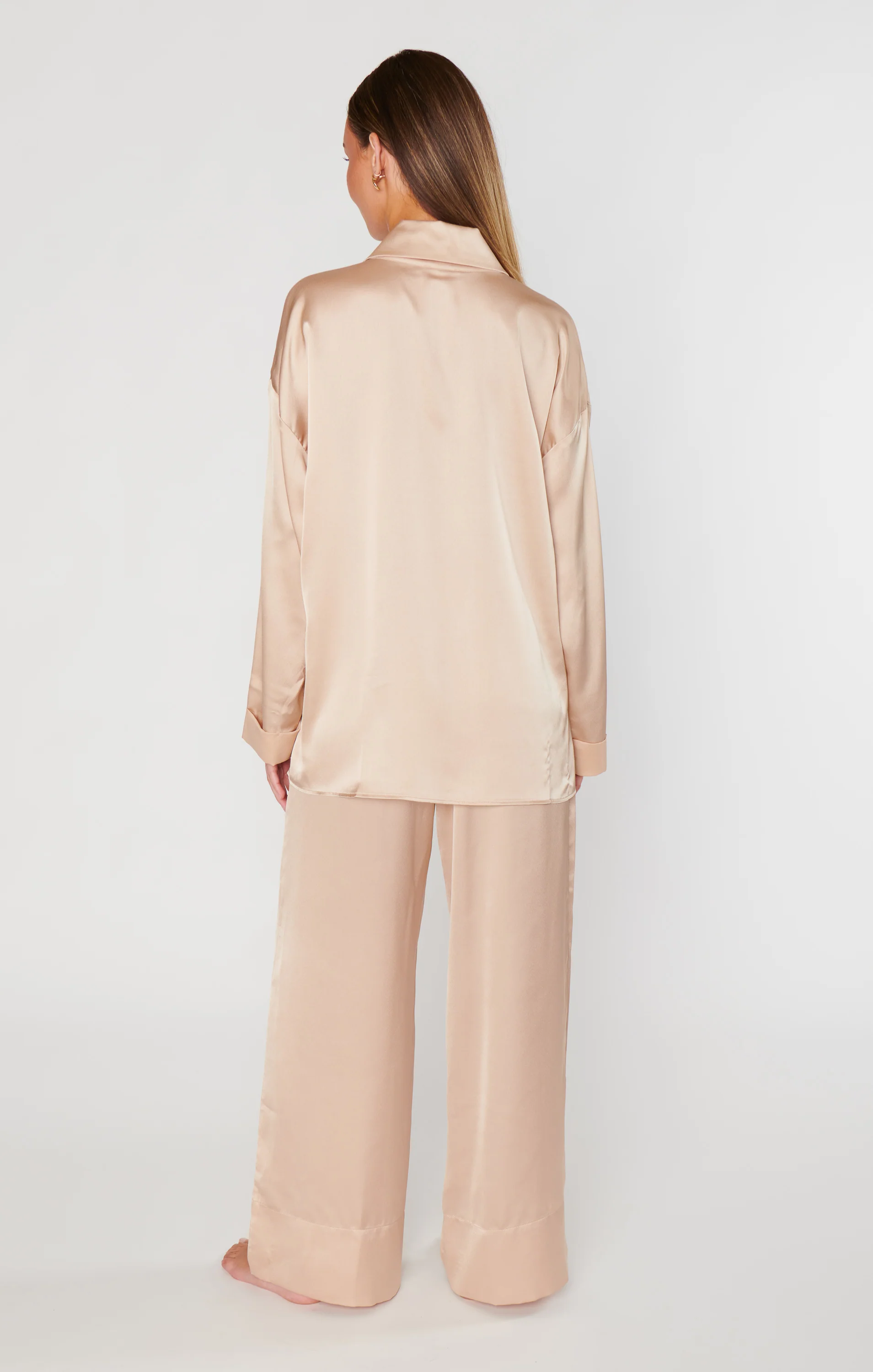 Prep Time Pants ~ Champagne Luxe Satin