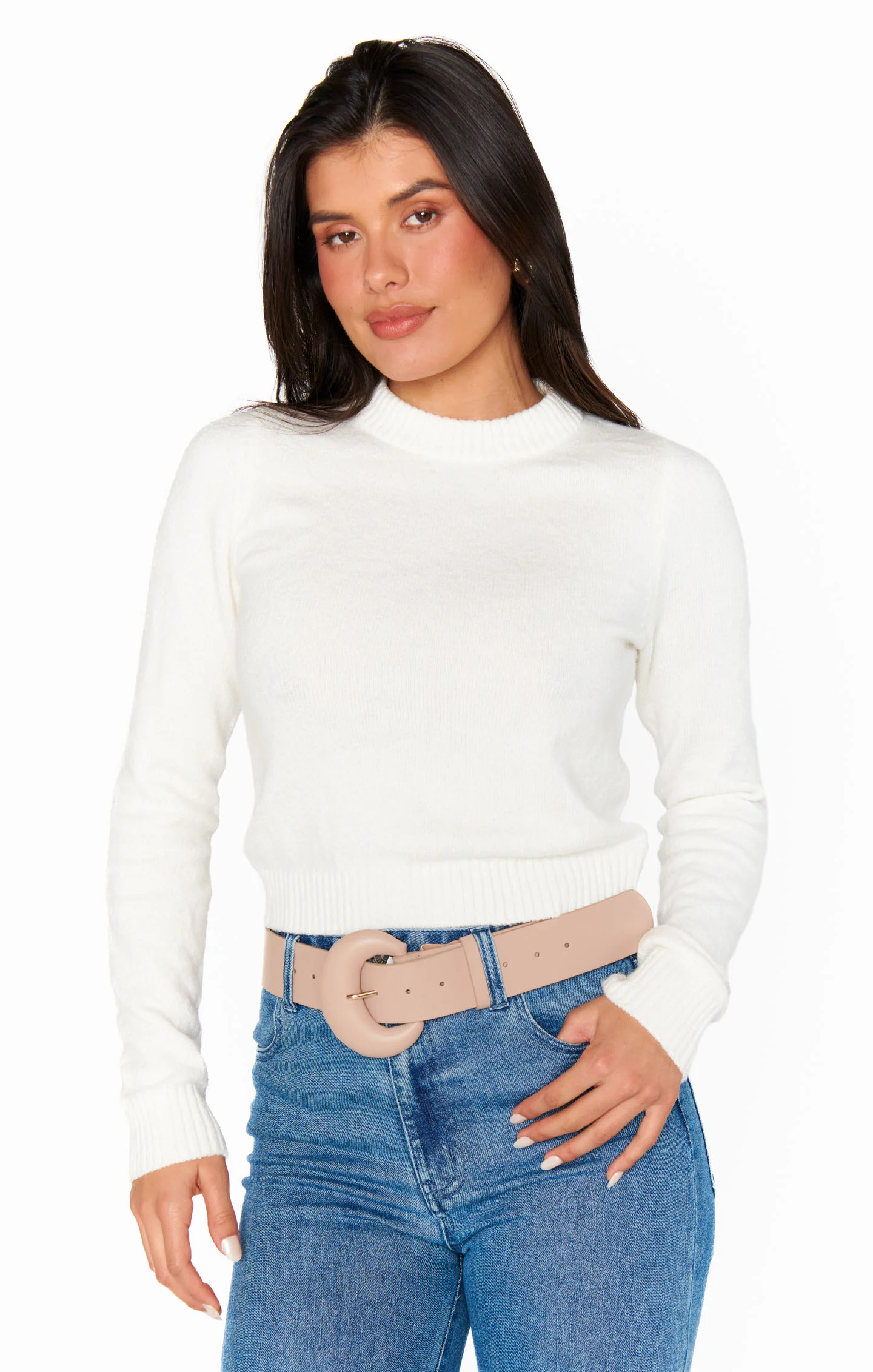 Round Buckle Belt ~ Taupe